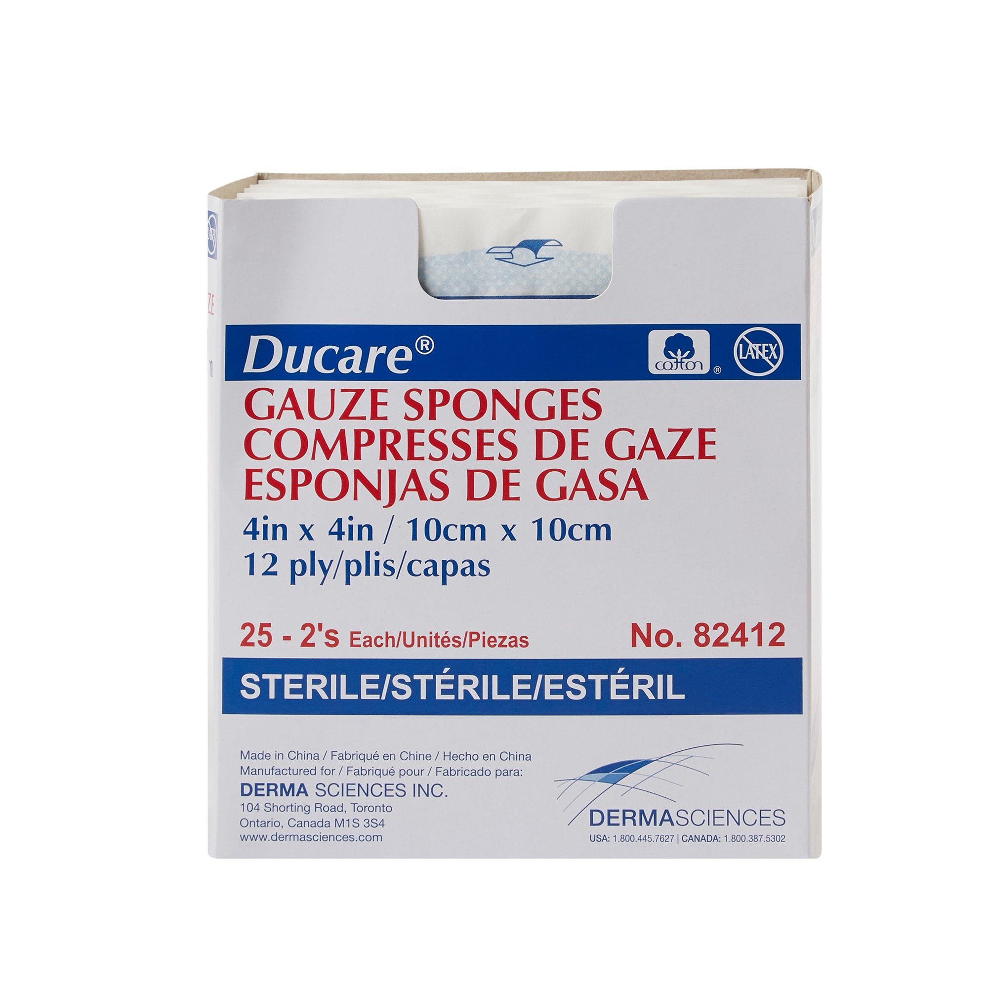 Ducare Sterile Gauze Sponge, 4 x 4 Inch (1 Unit)