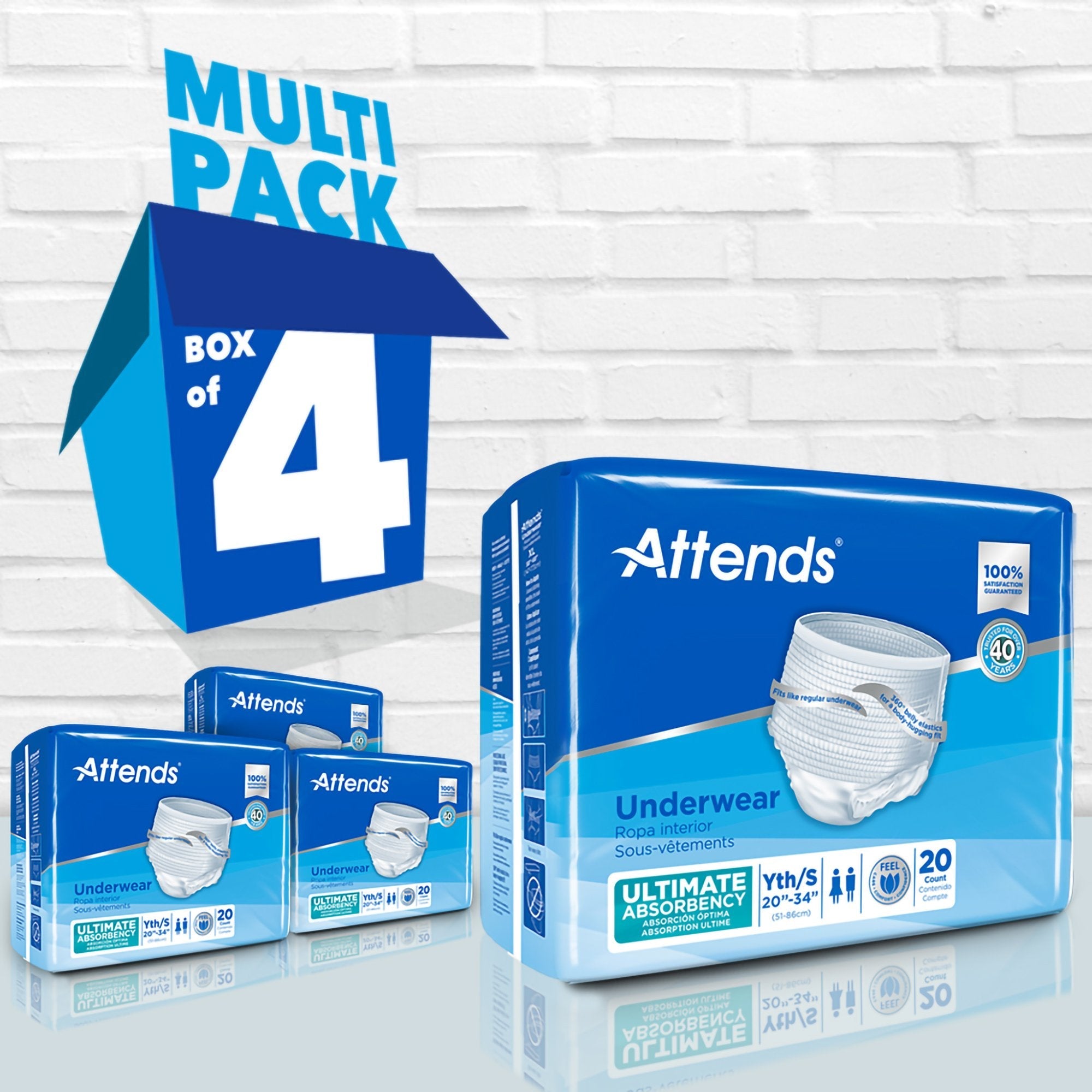 Attends® Advanced Underwear, Youth / Small (20 Units)