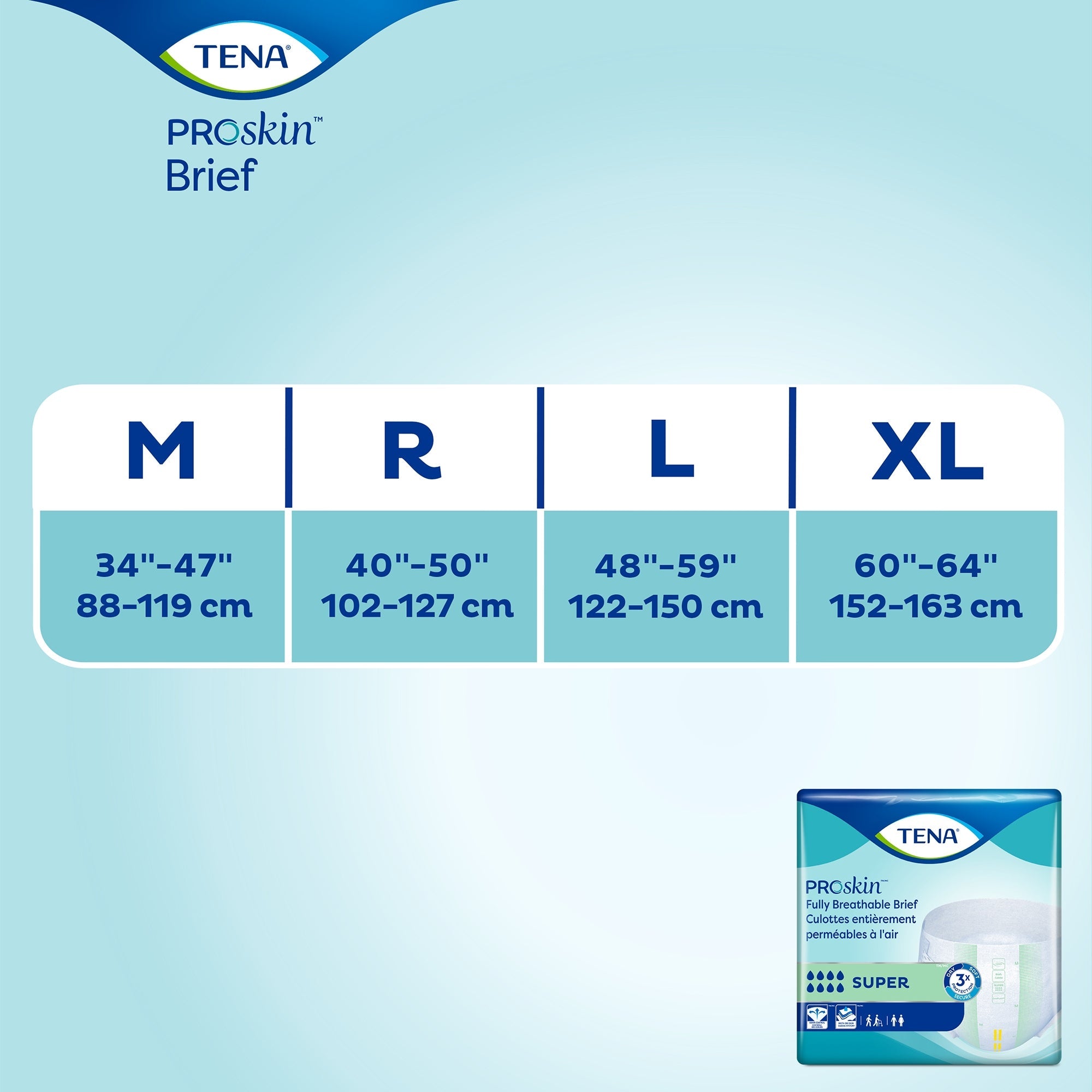 TENA Super Adult Incontinence Brief XL 60"-64" Waist - Heavy Absorbency