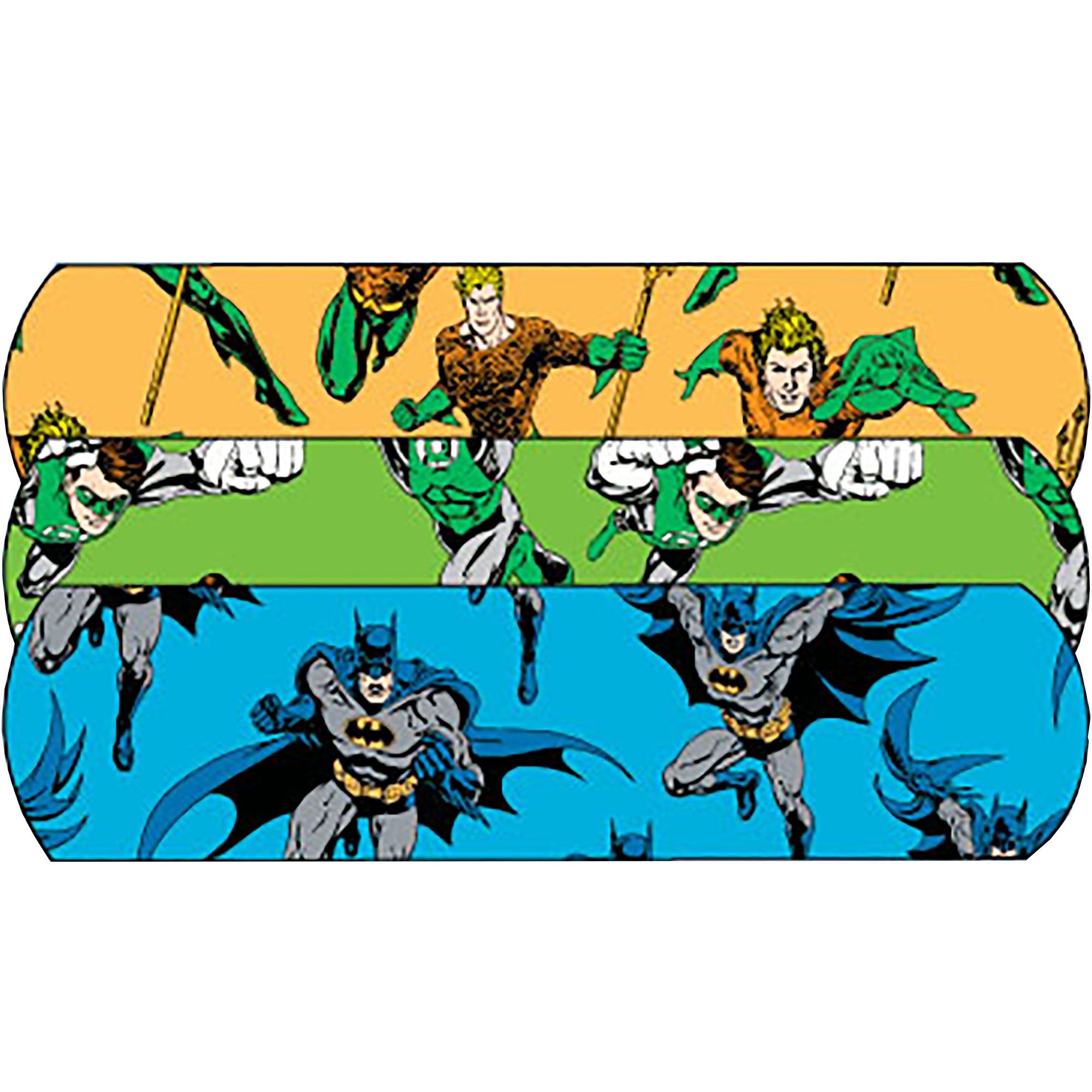 American® White Cross Stat Strip® Batman/Aquaman/Green Lantern Design Adhesive Strip, ¾ x 3 Inch (1 Unit)