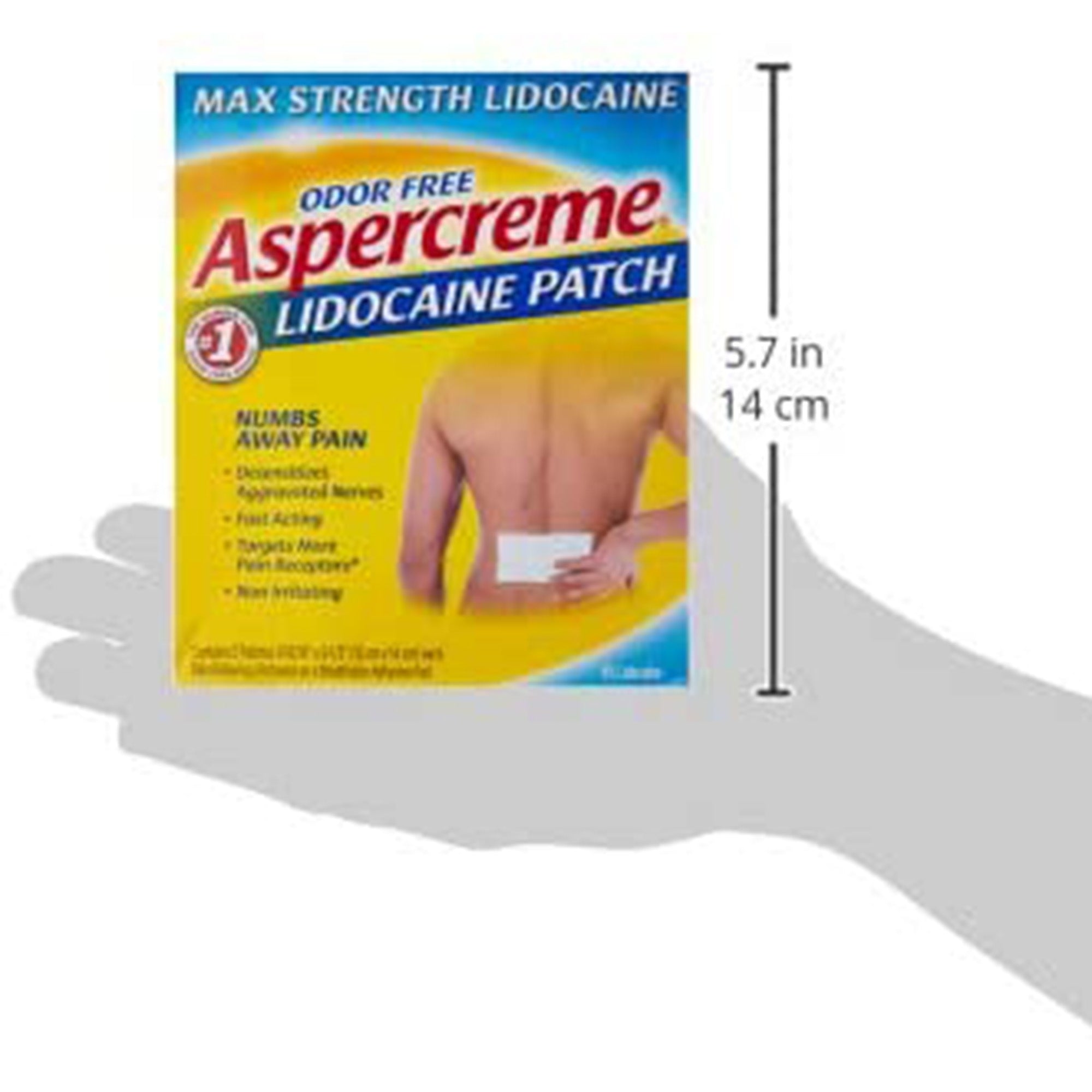 Aspercreme Lidocaine Pain Relief Patch, 4% Strength, 5-Pack