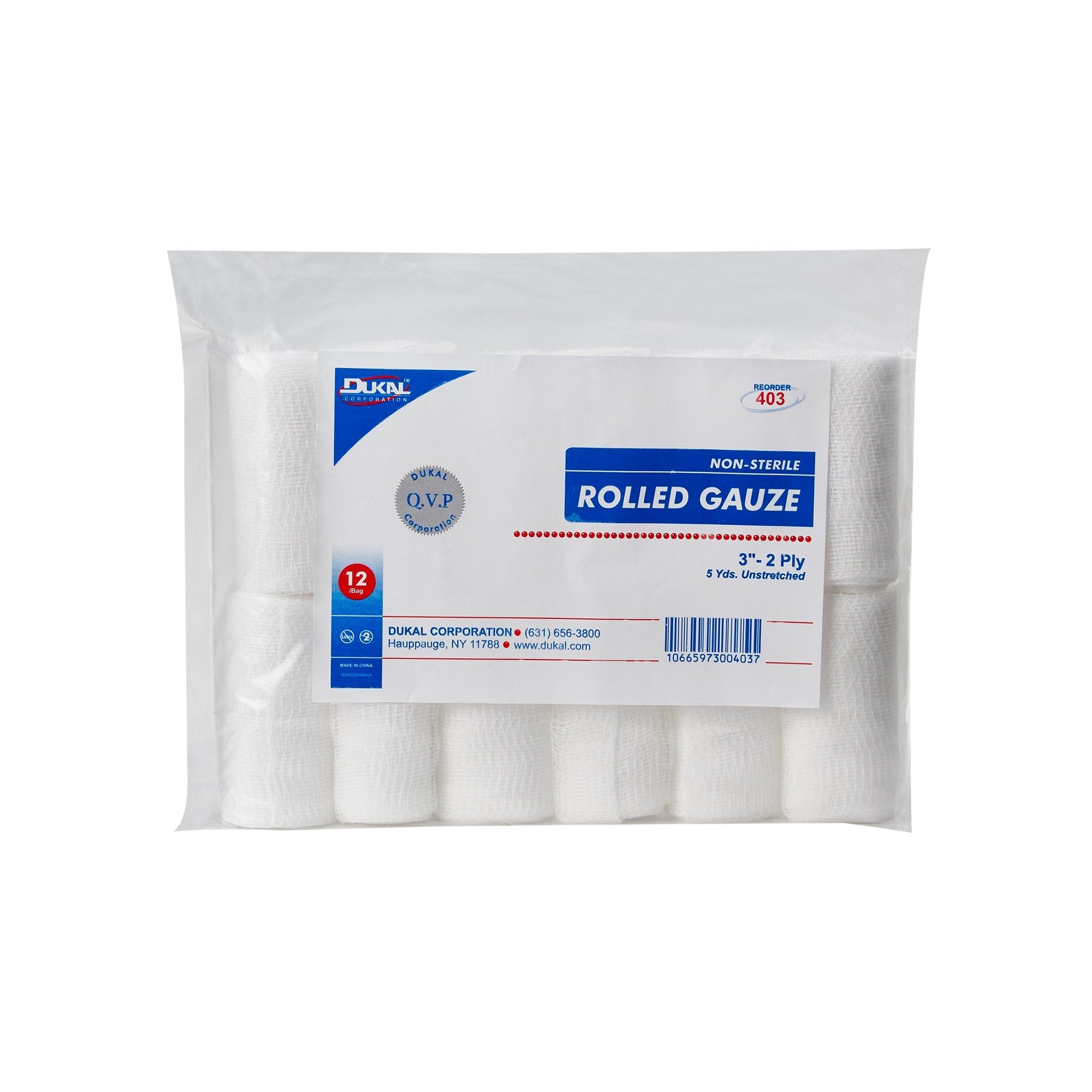 Dukal™ Conforming Bandage, 3 Inch x 5 Yard (12 Units)