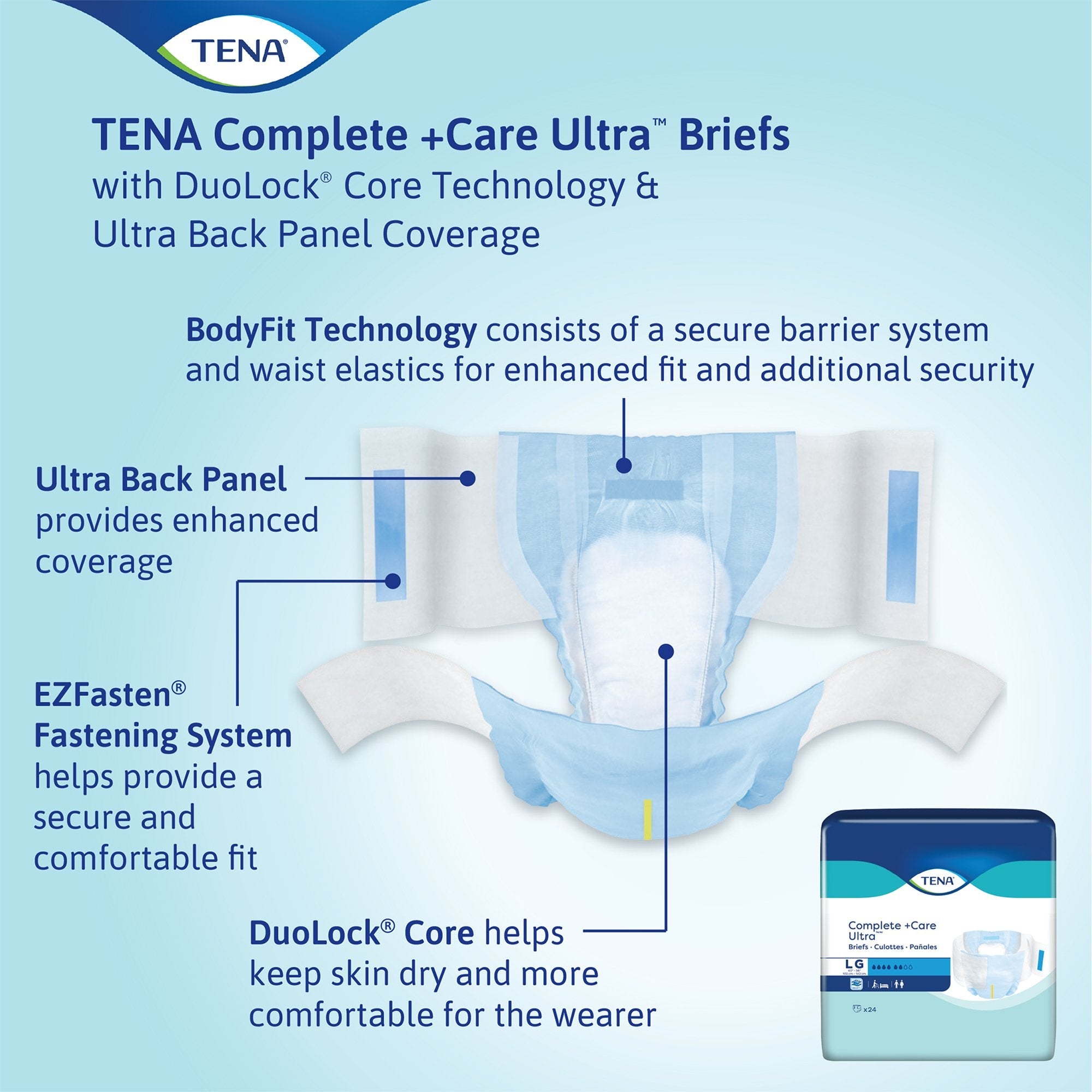Tena® Complete Ultra™ Incontinence Brief, Extra Large (24 Units)