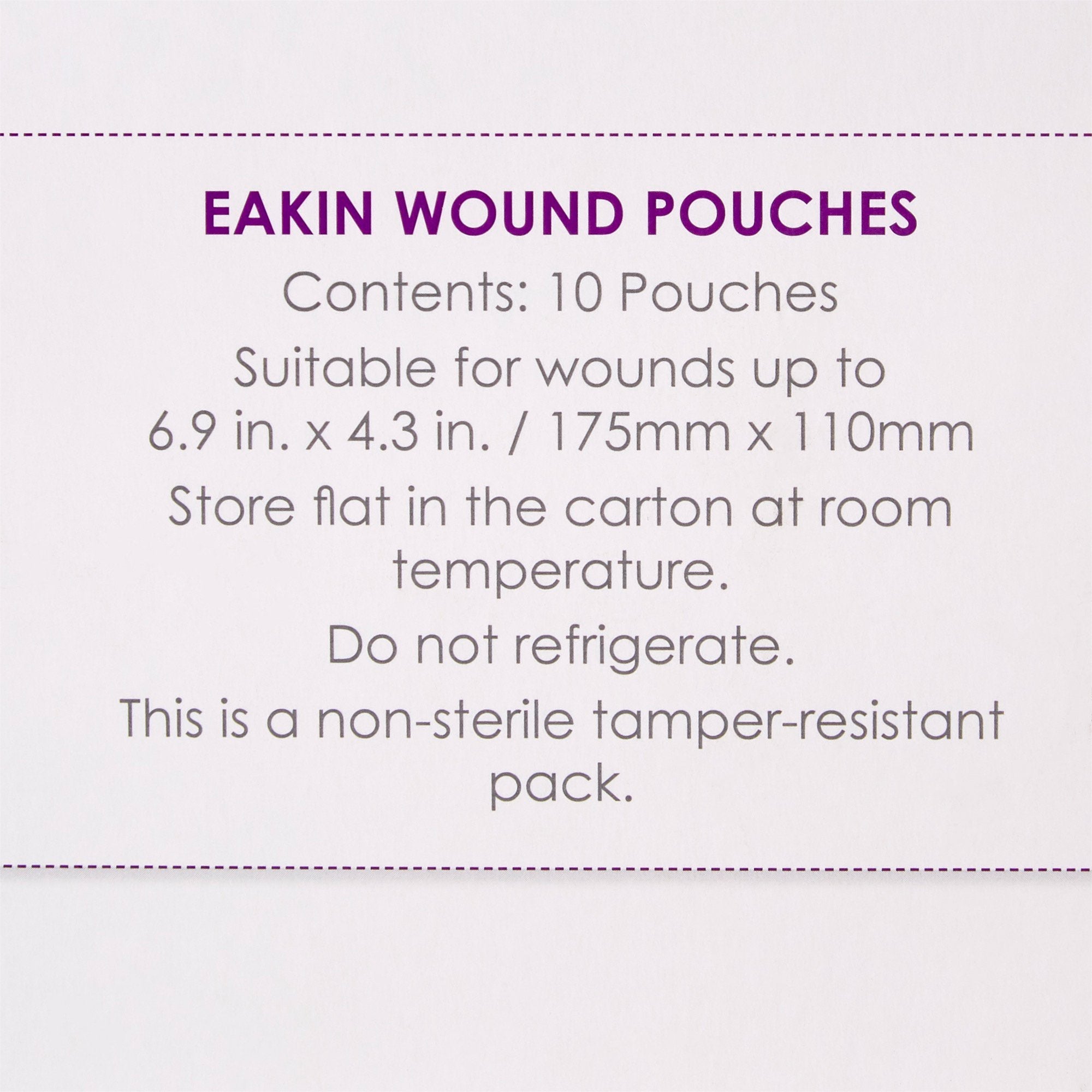 Eakin® Fistula and Wound Drainage Pouch, 4-3/10 x 6-9/10 Inch (5 Units)