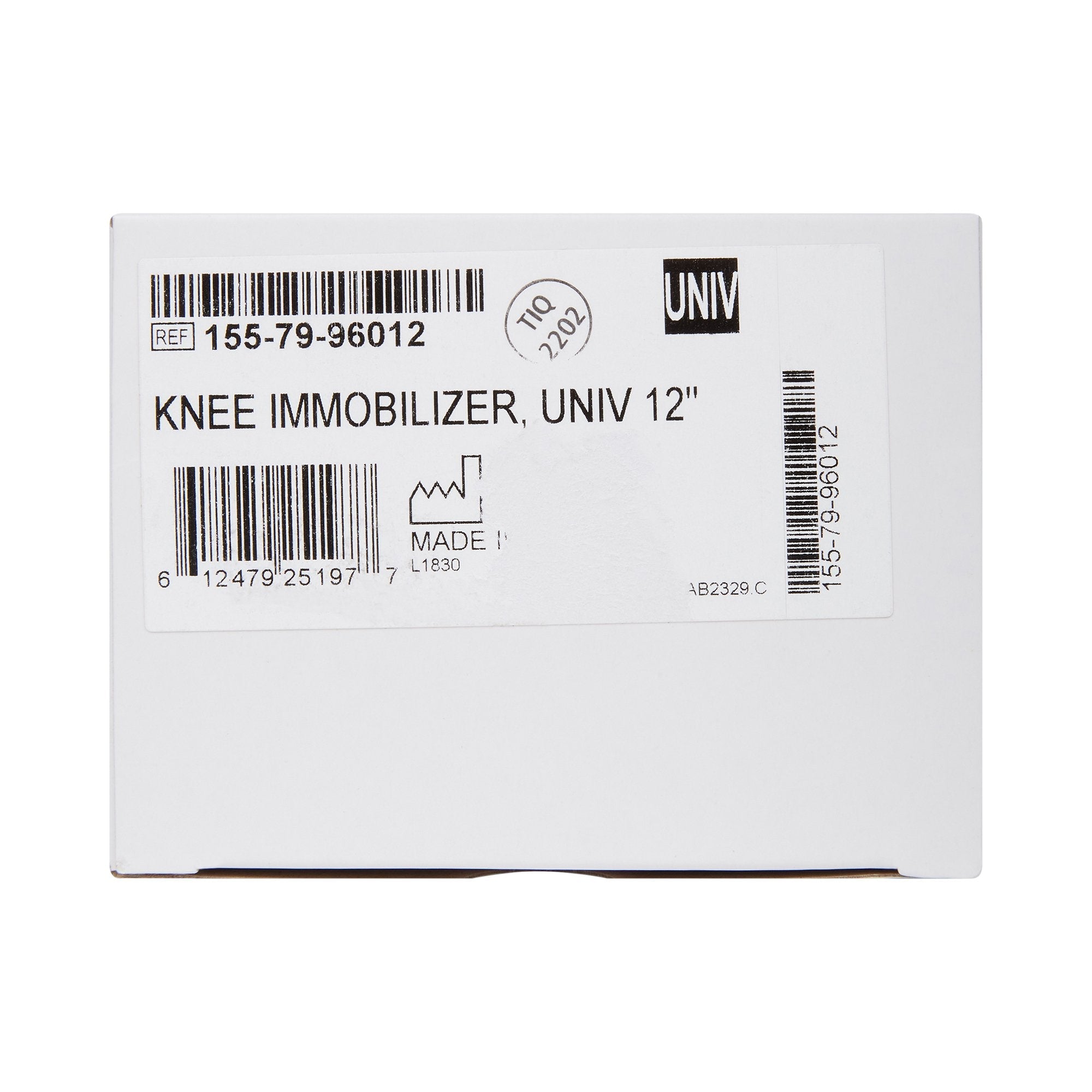 McKesson Knee Immobilizer, 12-Inch Length, One Size Fits Most (1 Unit)