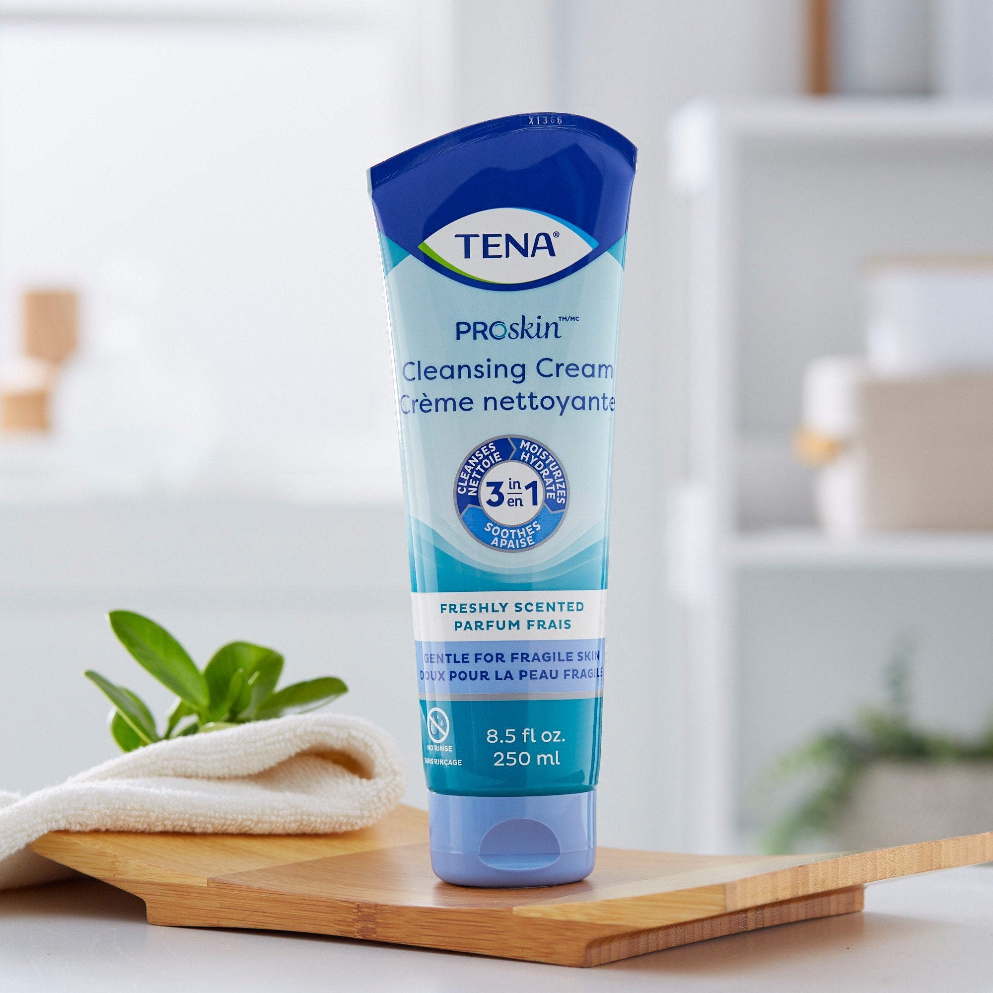 Tena ProSkin 3-in-1 Body Wash Cream, Mild Scent, 8.5 oz (10-Pack)