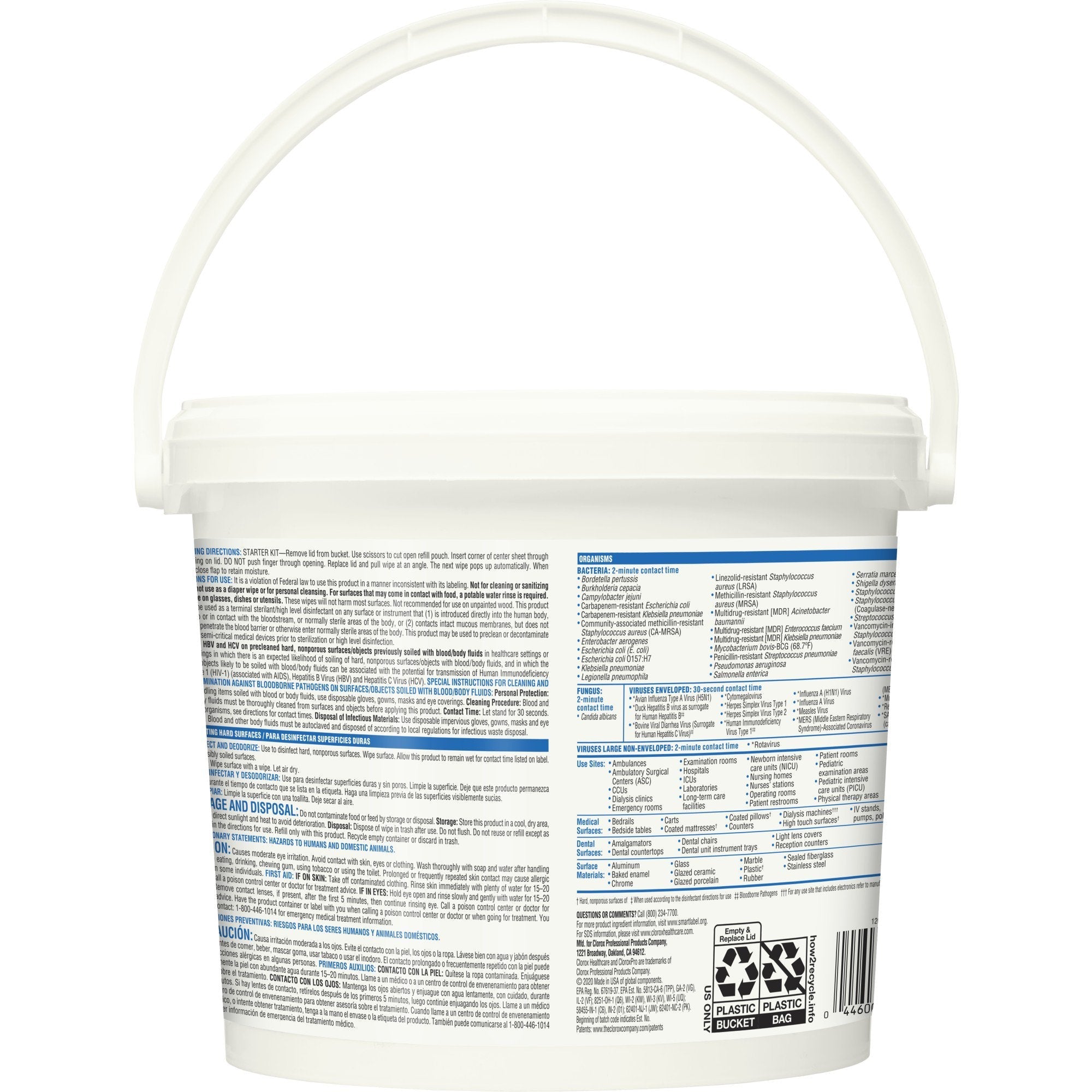 Clorox Healthcare® VersaSure® Cleaner Disinfectant Wipes, Bucket (1 Unit)