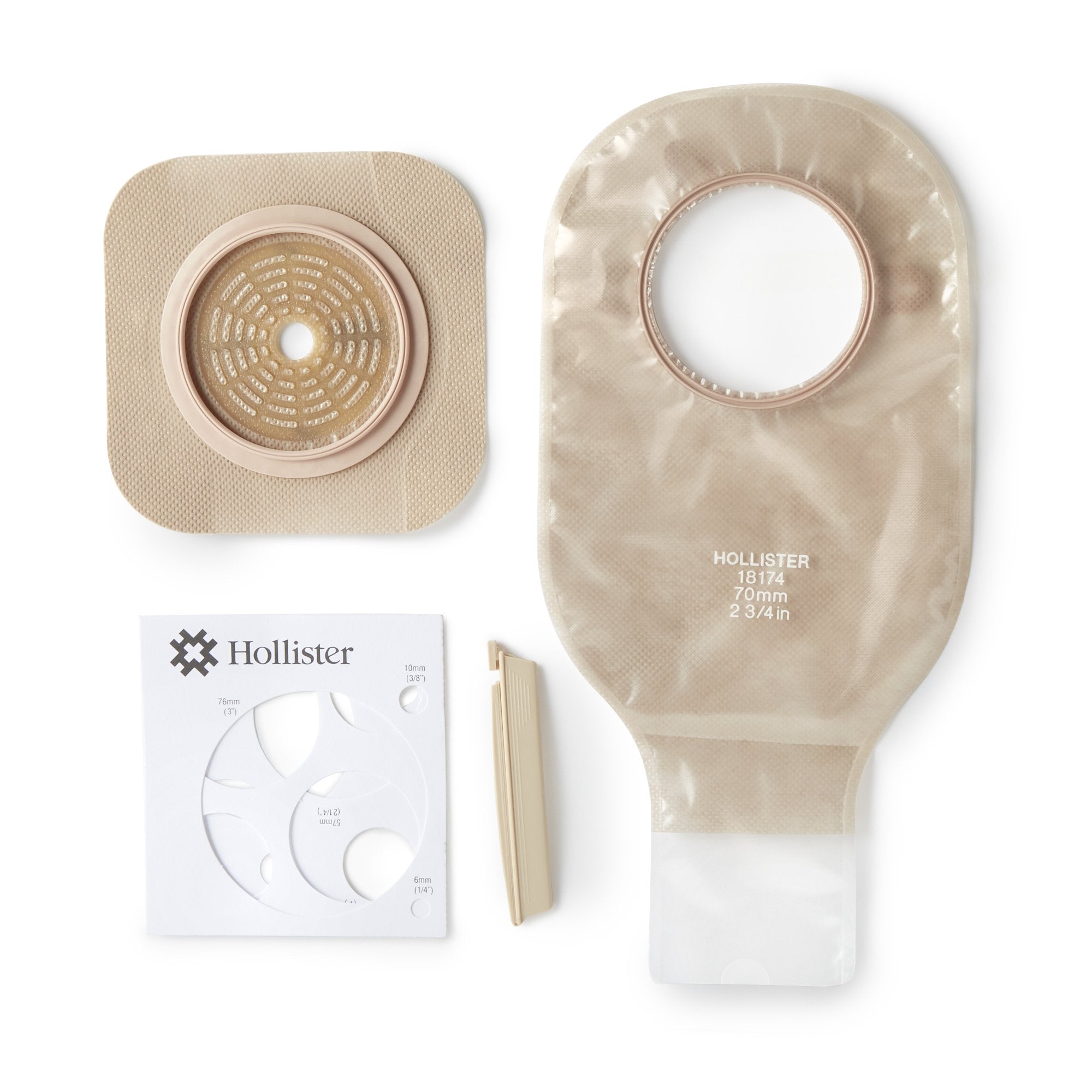 New Image™ Two-Piece Drainable Clear Ileostomy /Colostomy Kit, 12 Inch Length, 2¾ Inch Flange (5 Units)