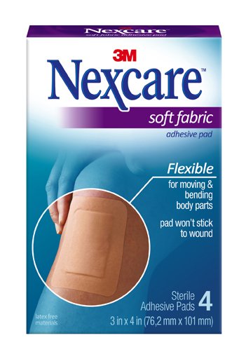 Nexcare™ Tan Adhesive Strip, 3 x 4 Inch (4 Units)