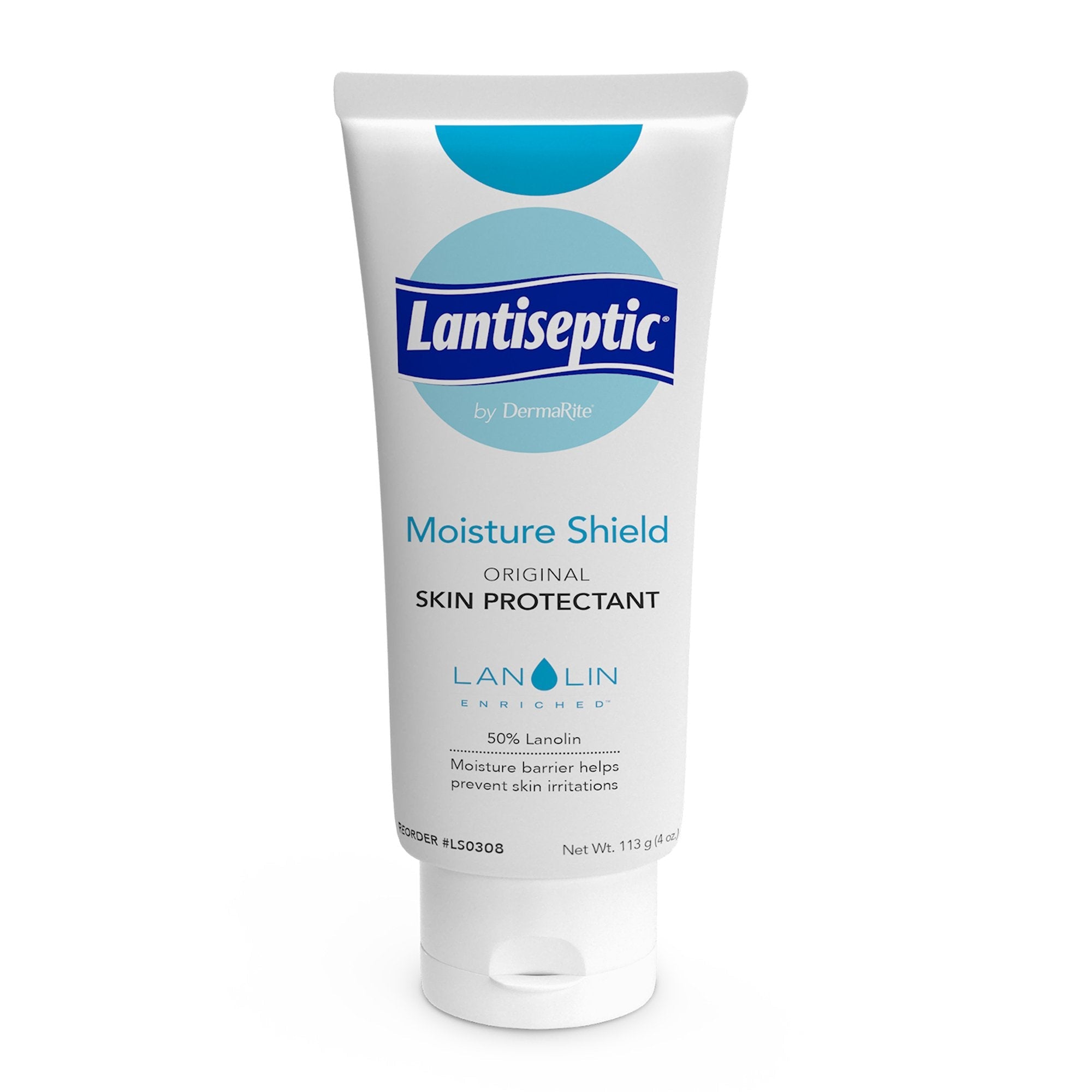 Lantiseptic Skin Protectant, 50% Lanolin, Unscented Ointment, 4 oz Tube (12 Units)