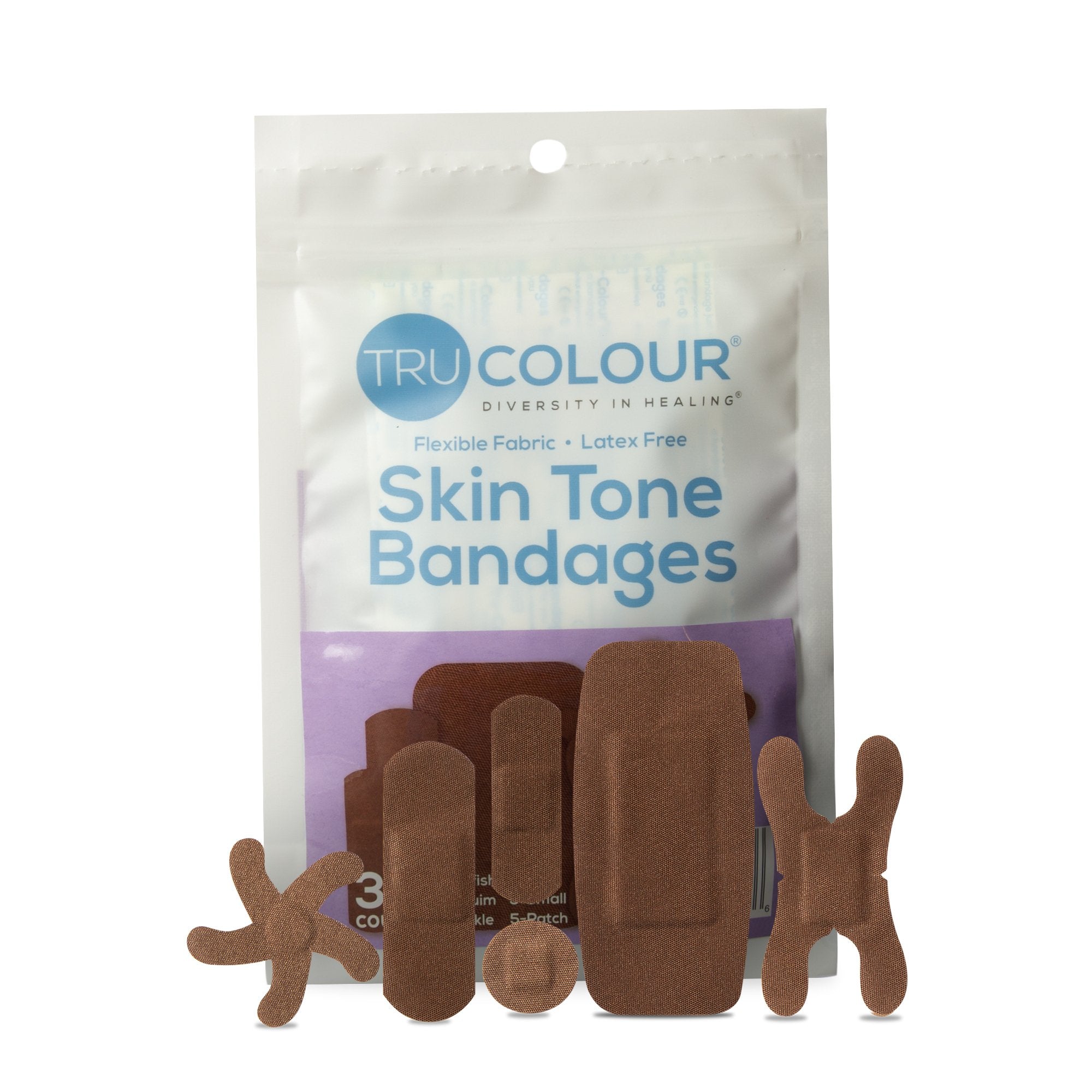 TruColour® Dark Brown Adhesive Strips, Assorted Shapes and Sizes (1500 Units)