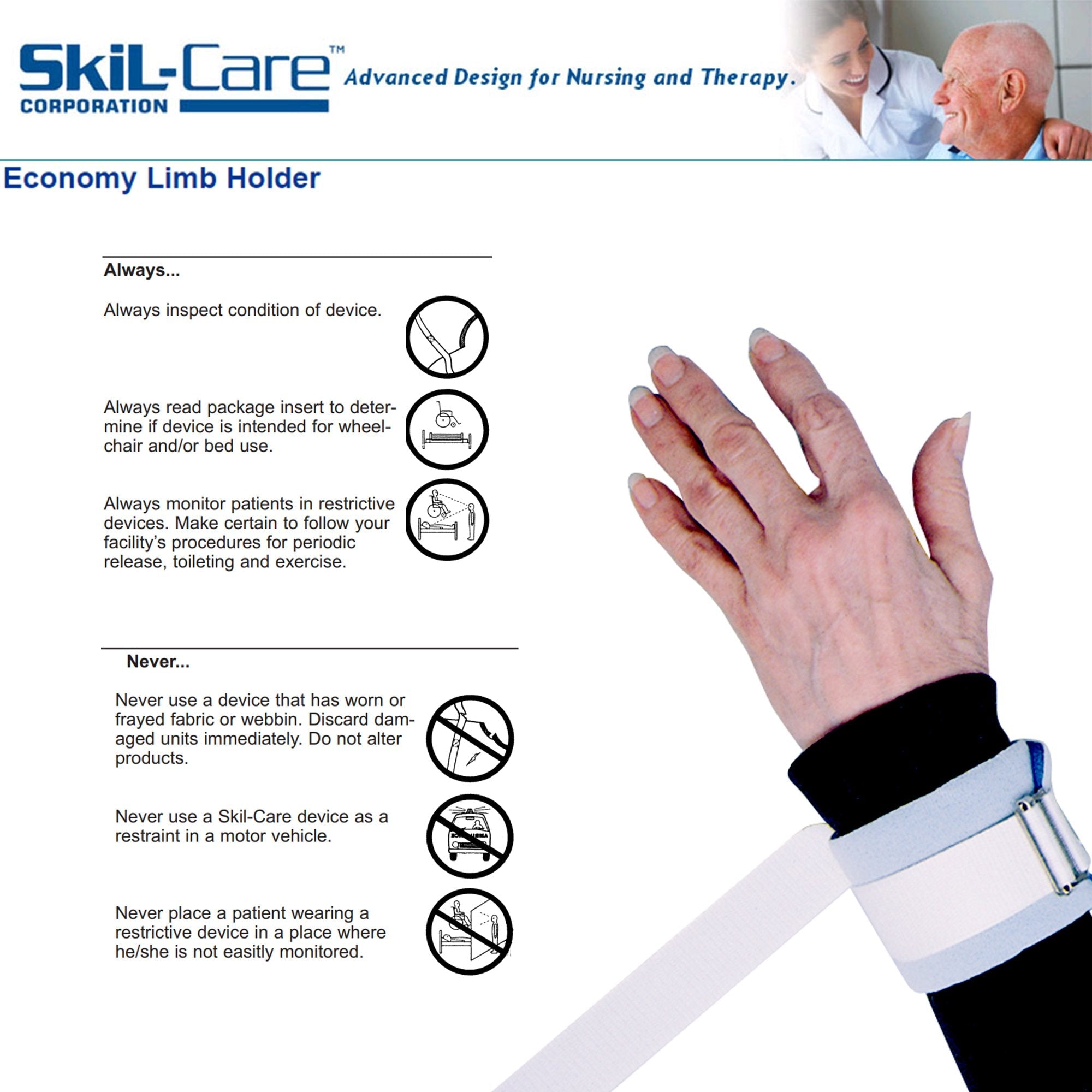 SkiL-Care™ Dispos-A-Cuff Ankle / Wrist Restraint (36 Units)