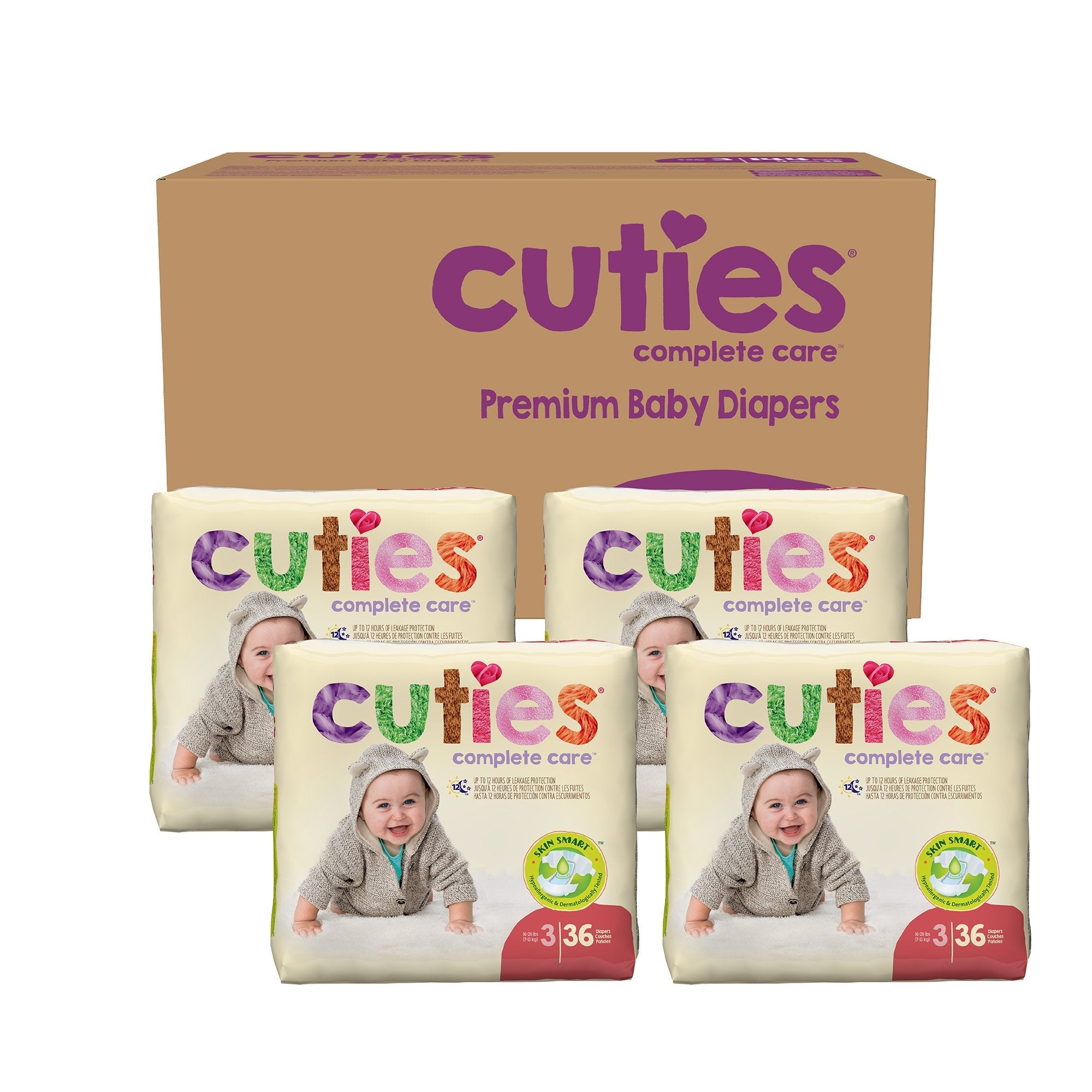 Cuties® Premium Diaper, Size 3 (4 Units)