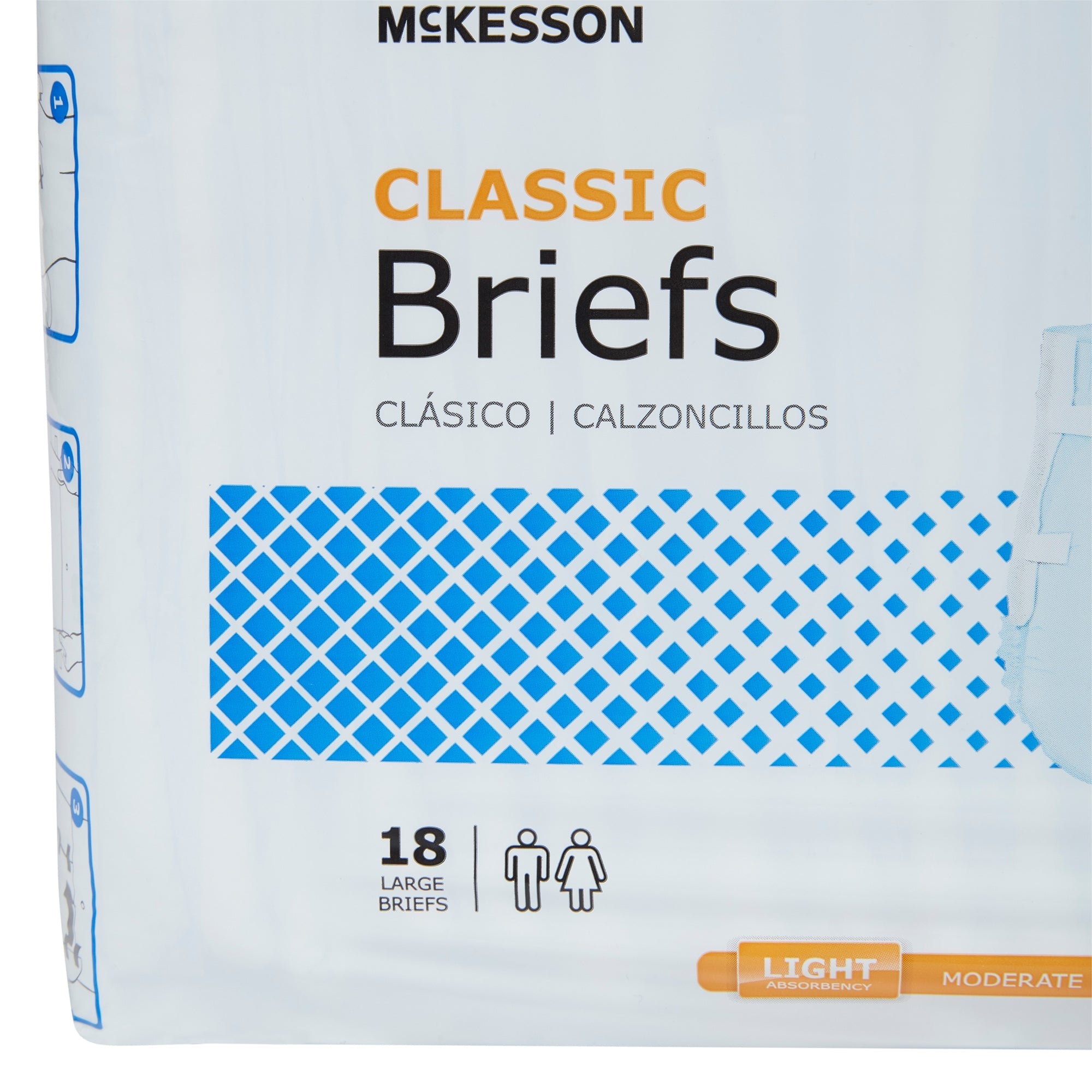 McKesson Classic Large Incontinence Briefs - Light Absorbency (18-Pack)