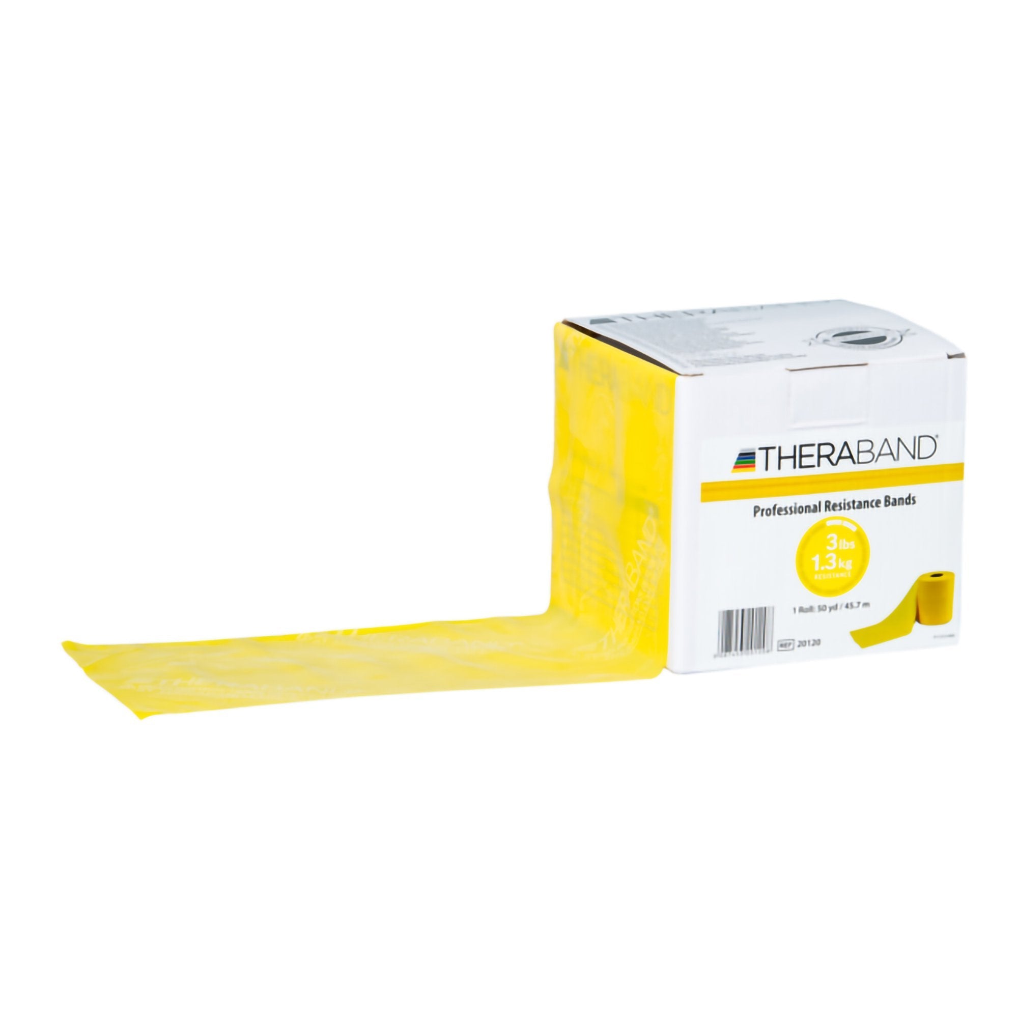 TheraBand® Exercise Resistance Band, Yellow, 6 Inch x 50 Yard, X-Light Resistance (1 Unit)