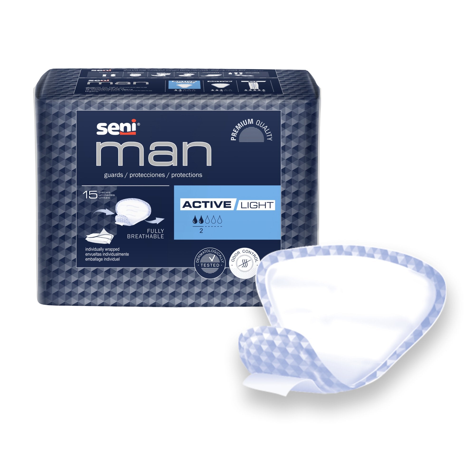 Seni® Man Active Light Guards (90 Units)