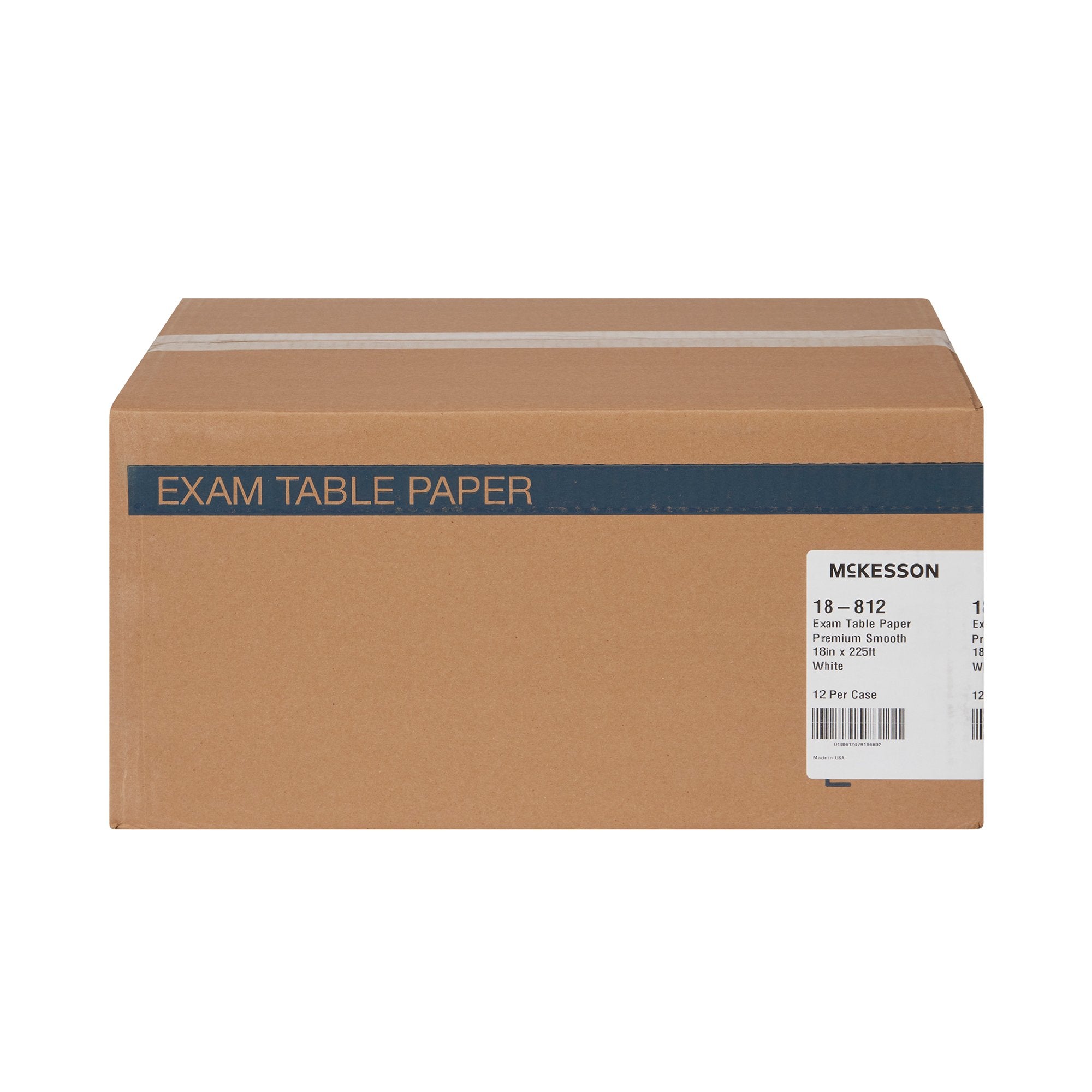 McKesson Smooth Table Paper, 18 Inch x 75 Yard, White (12 Units)