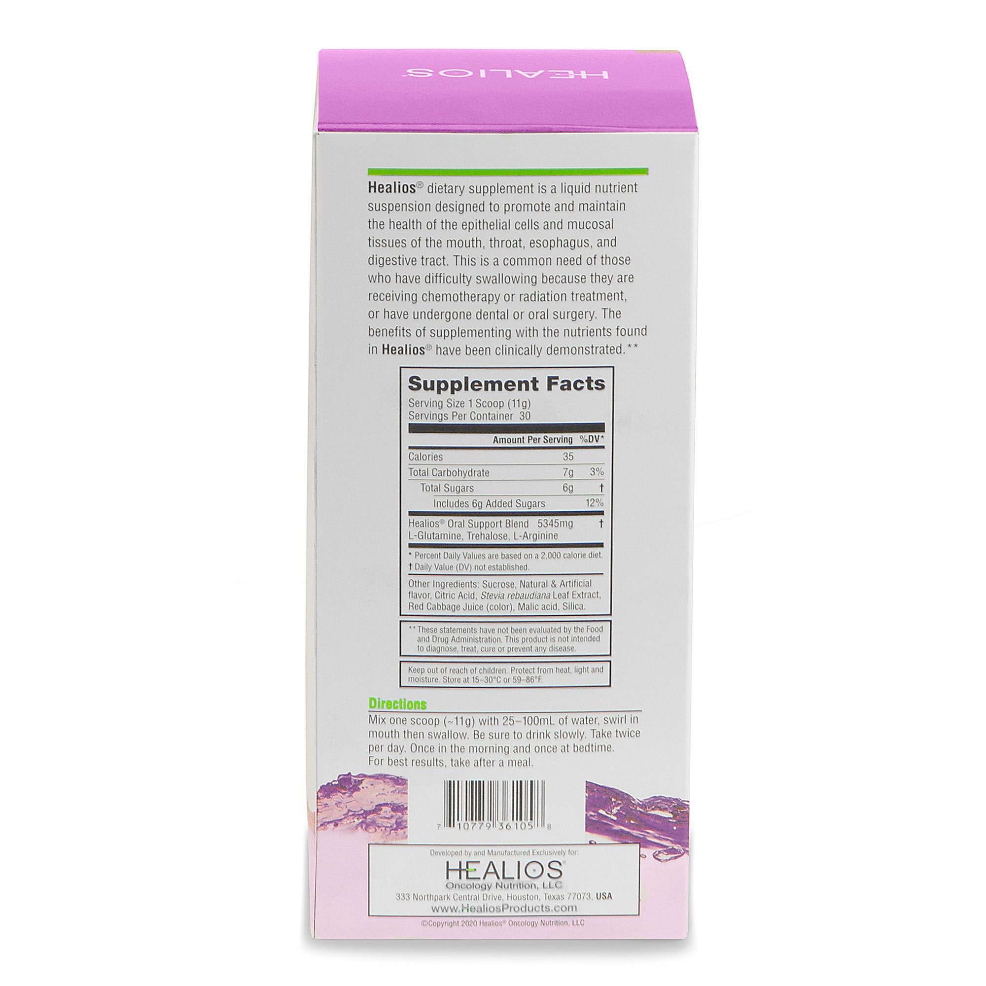 Healios Oral Health and Dietary Supplement Powder for Mouth Sores (12 Units)