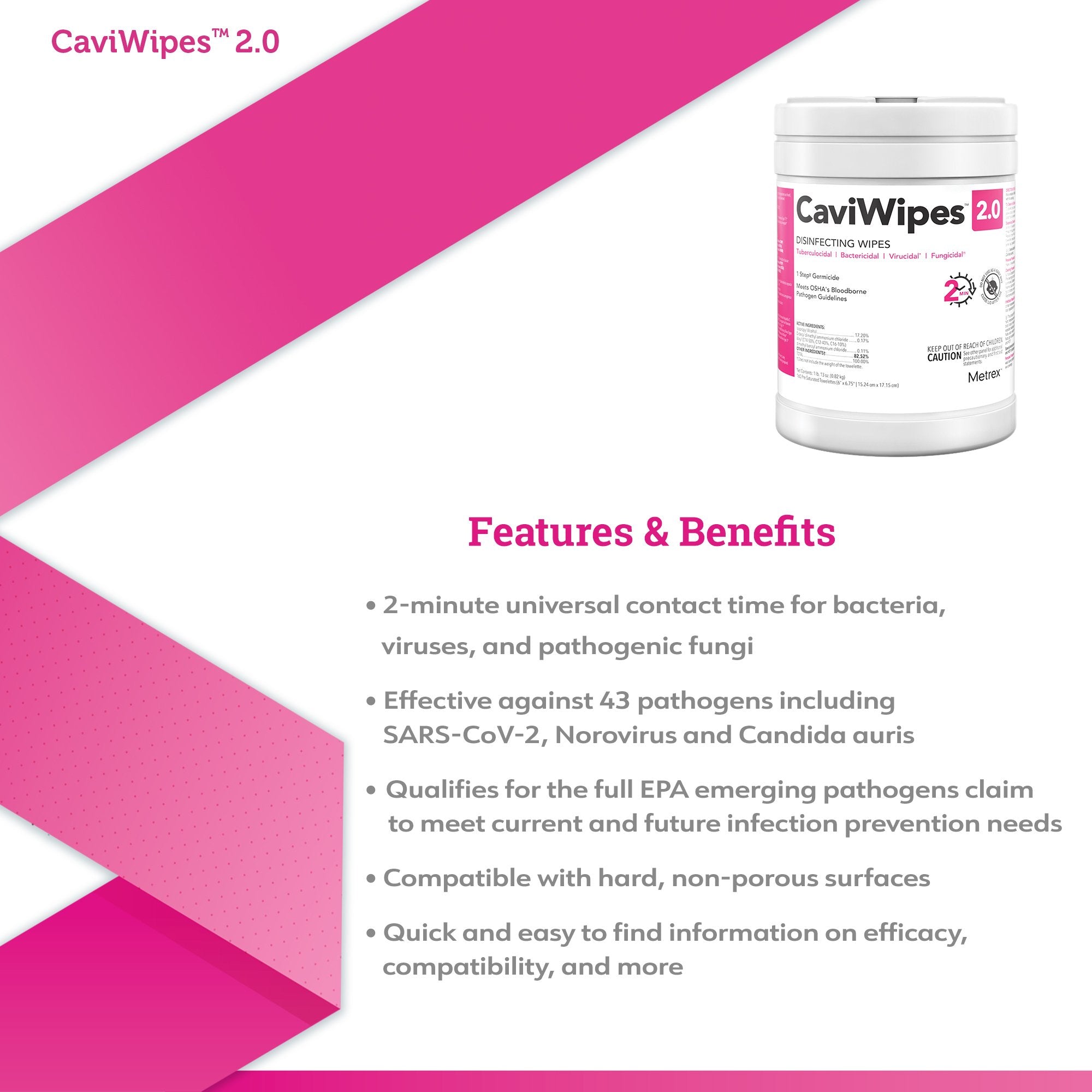 CaviWipes™ 2.0 Disinfecting Wipes (12 Units)