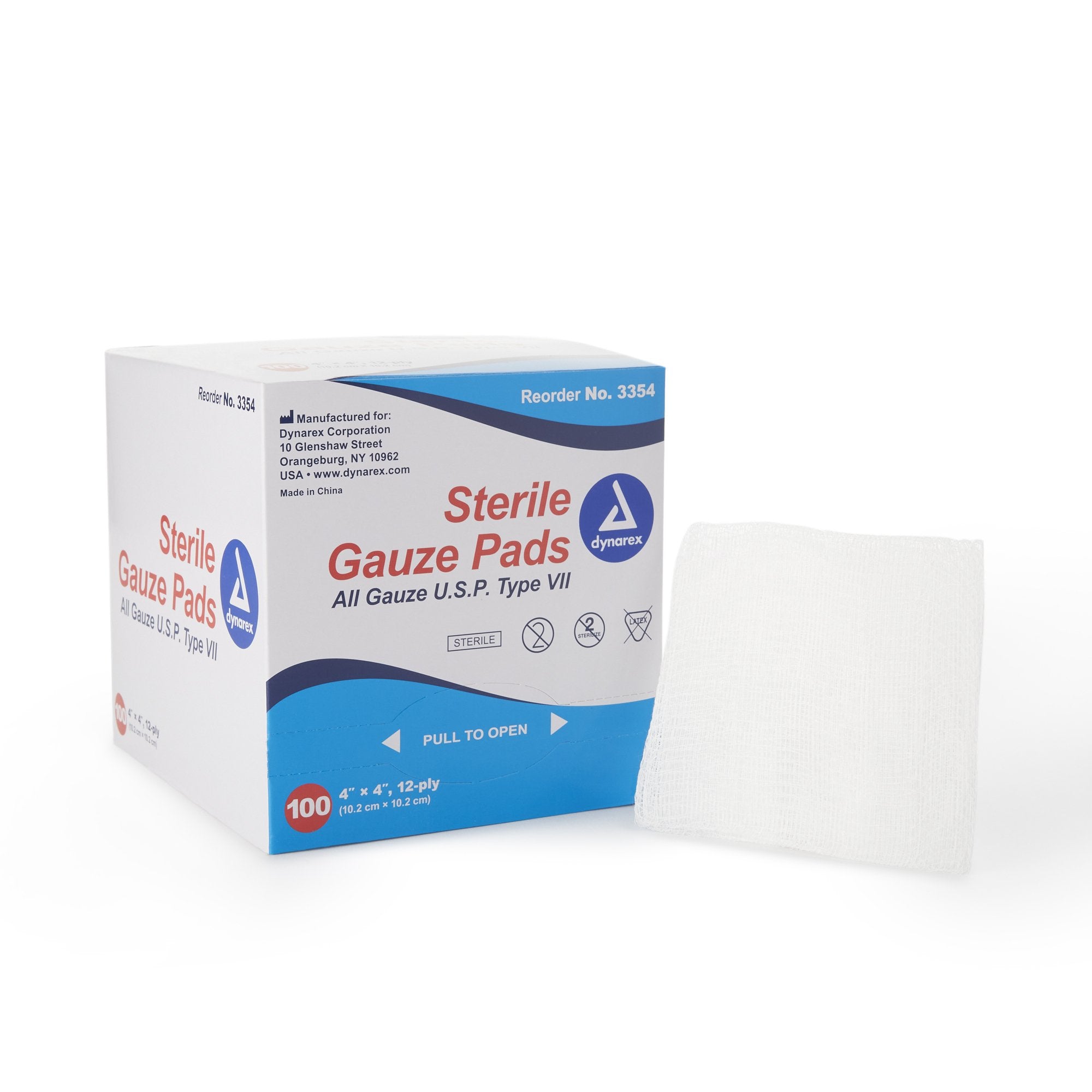 Dynarex® Sterile Gauze Sponge, 4 x 4 Inch (12 Units)