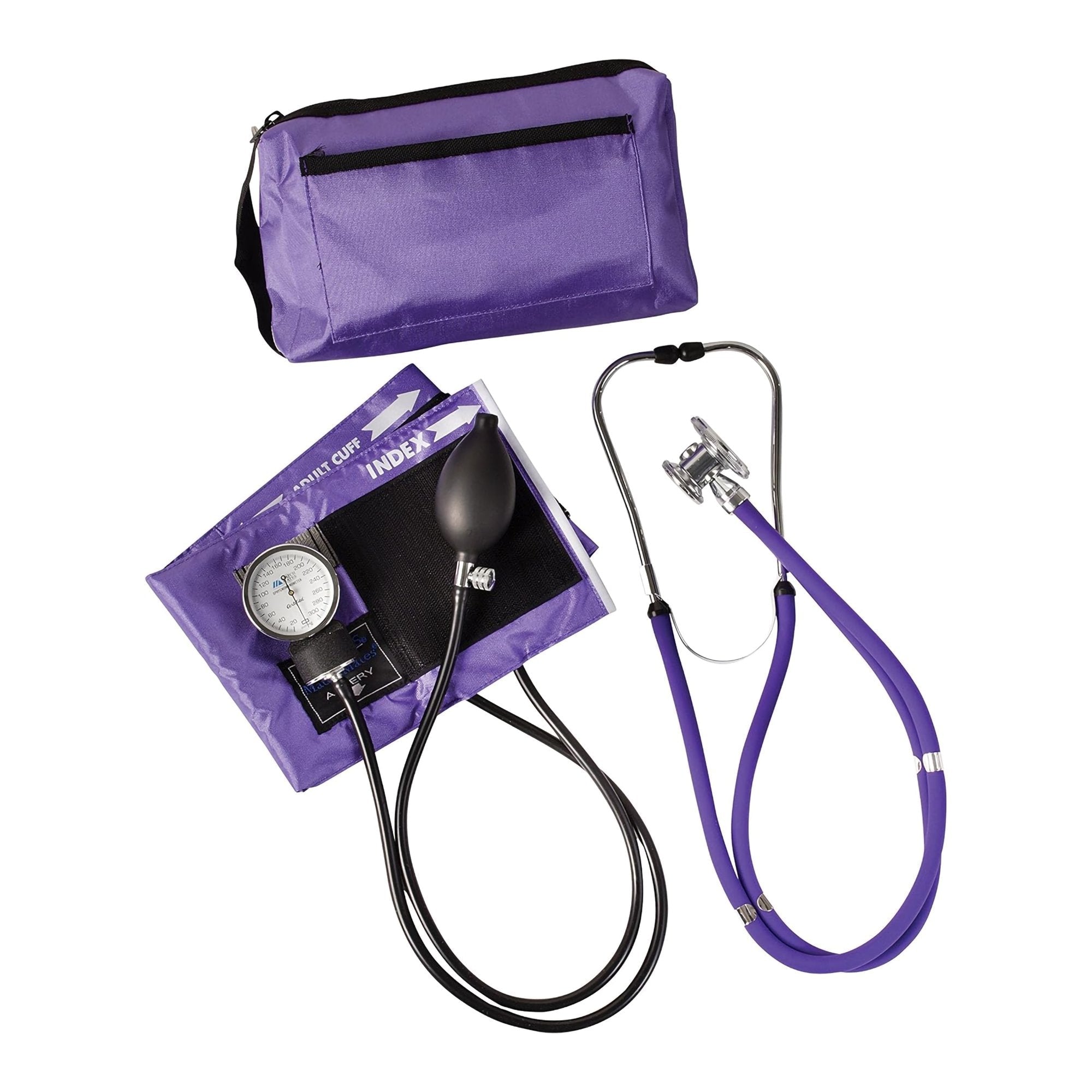 Mabis® Match Mates Manual Aneroid / Stethoscope Set, Purple (1 Unit)