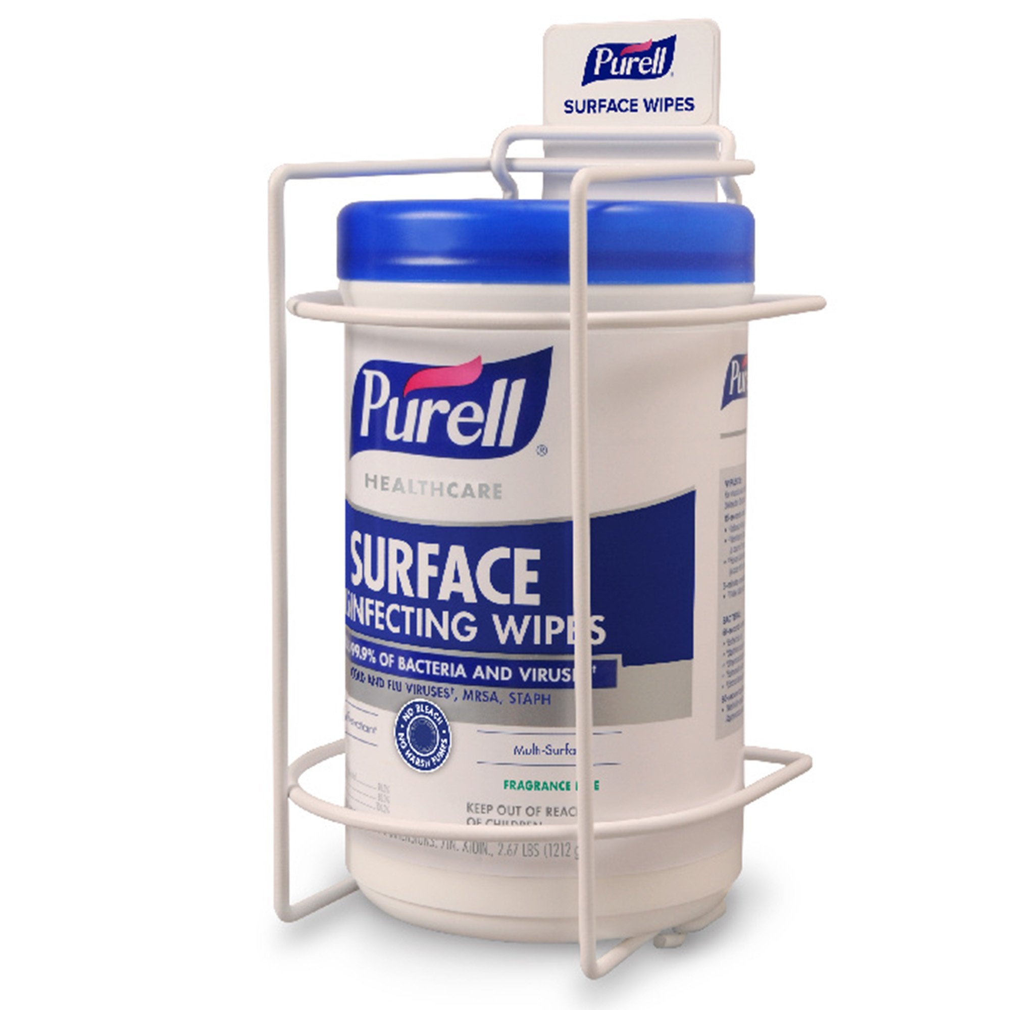 Purell® Healthcare Surface Disinfectant Cleaner Premoistened Alcohol Based Manual Pull Wipe 110 Count Canister Unscented NonSterile (660 Units)