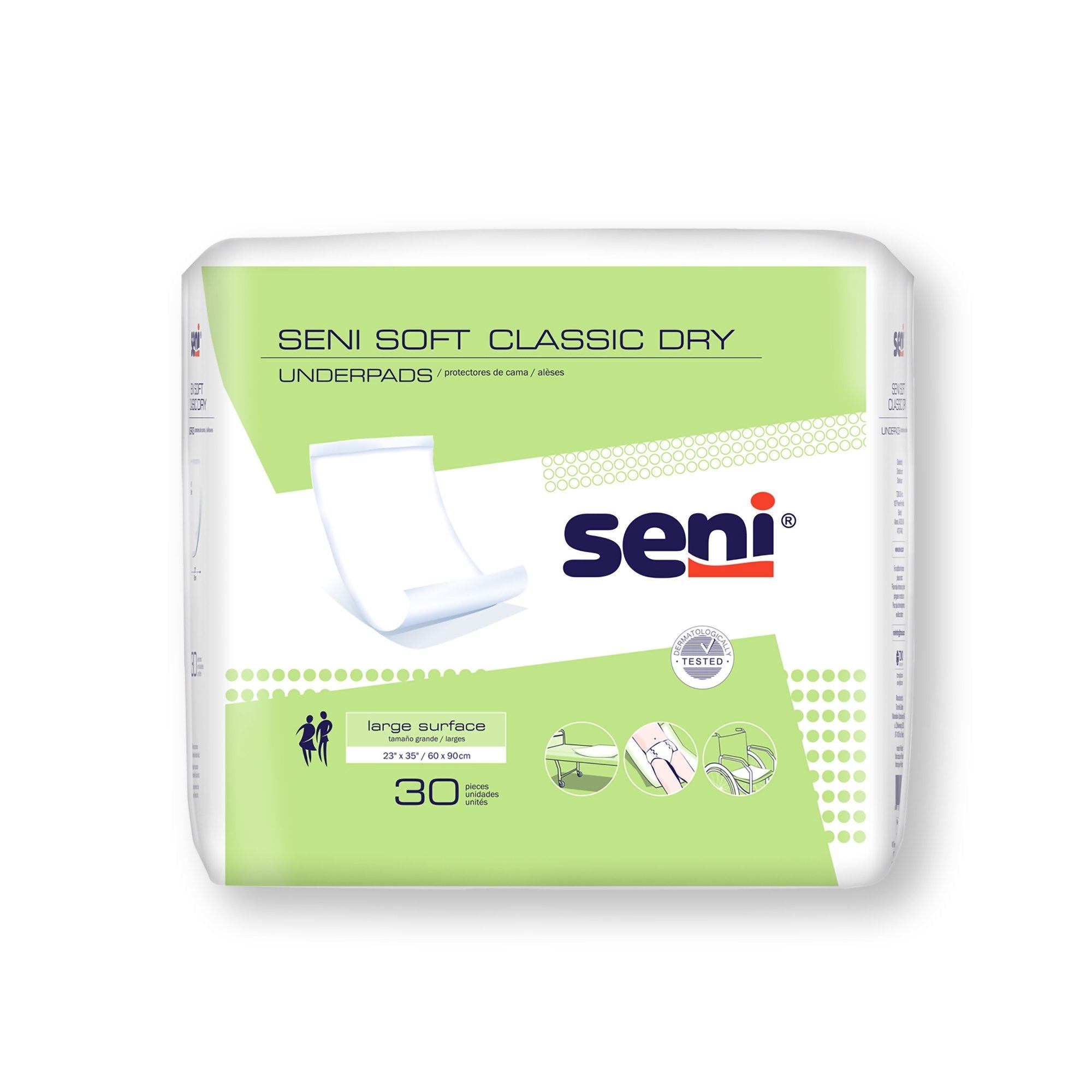 Seni® Soft Classic Dry Underpad, 23 x 35 Inch (30 Units)