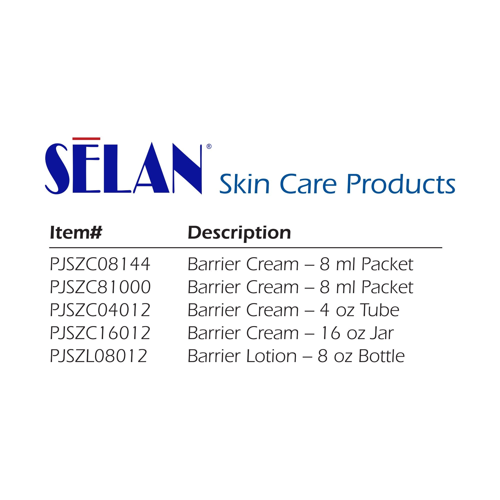 Selan+® Zinc Oxide Barrier Cream and Lotion, 8 mL Individual Packet (144 Units)