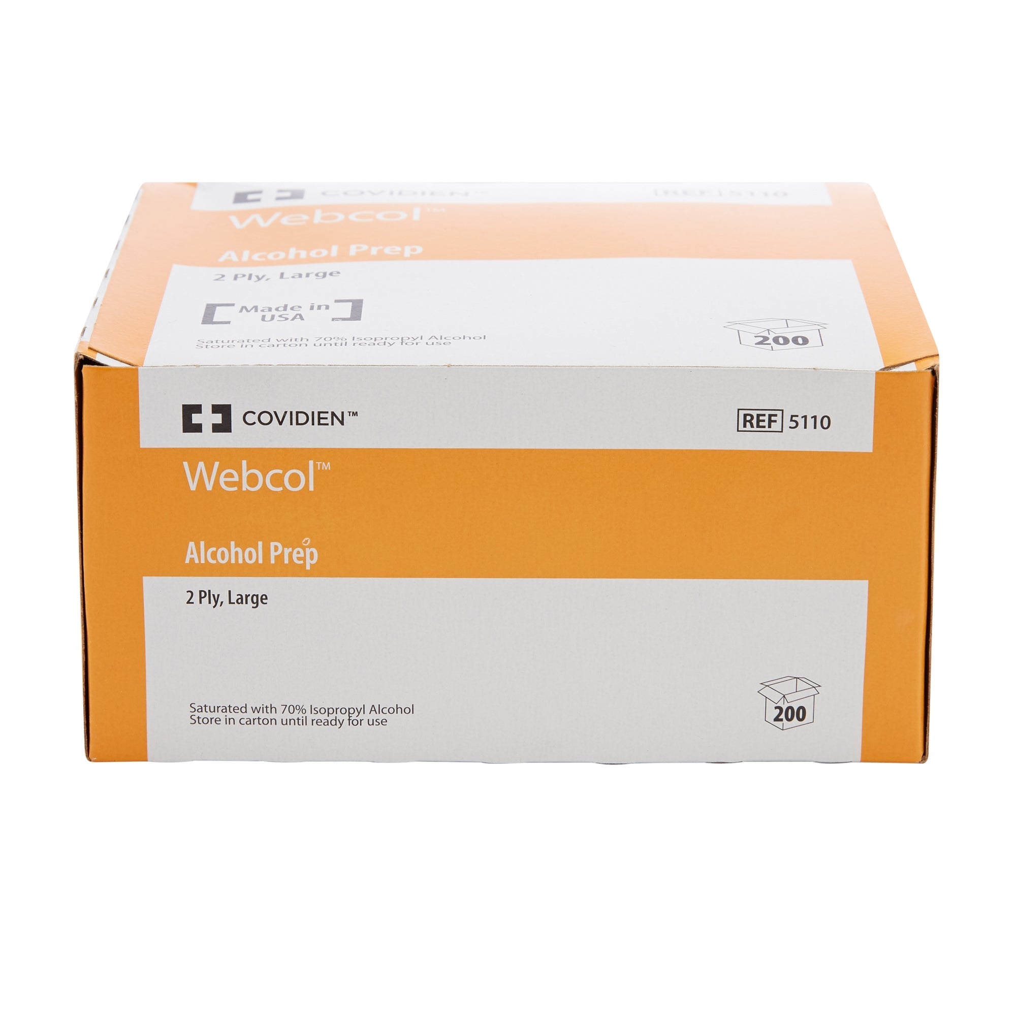 Webcol™ Alcohol Prep Pads - 70% Isopropyl, Large Sterile Packets (4000 Units)