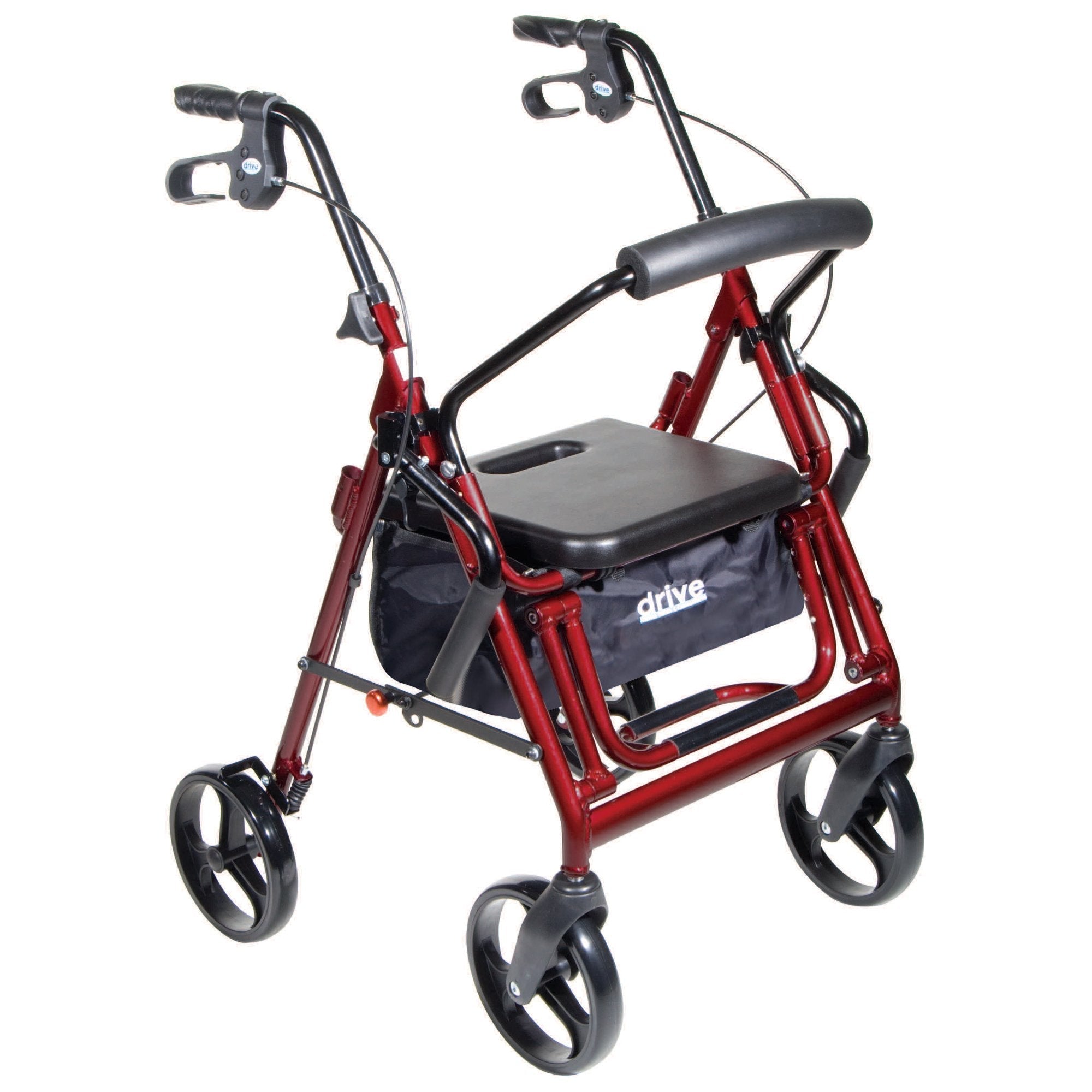 drive™ Duet Four-Wheel Rollator, Burgundy (1 Unit)