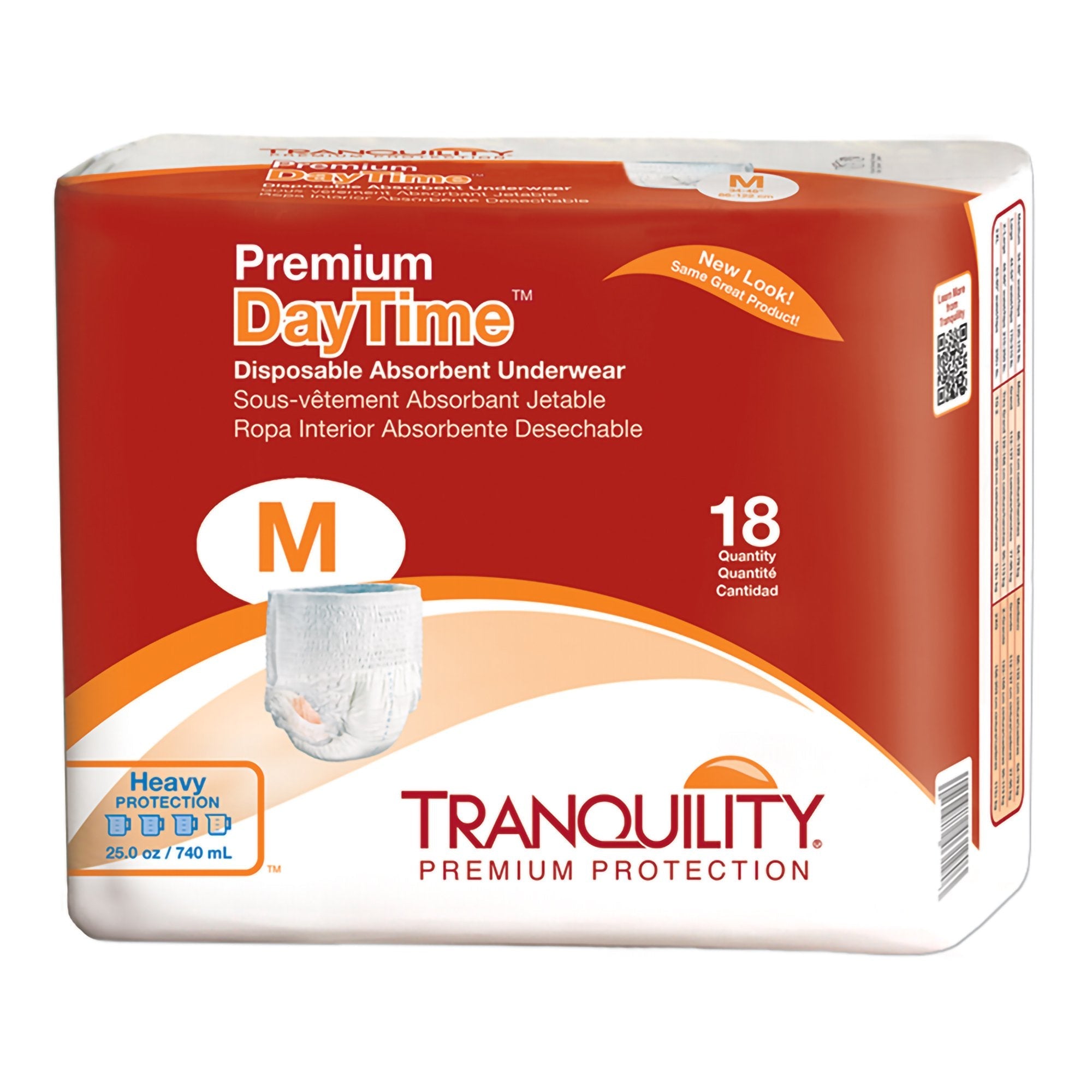 Tranquility® Premium DayTime™ Medium Underwear - 18 Pack Heavy Absorbency