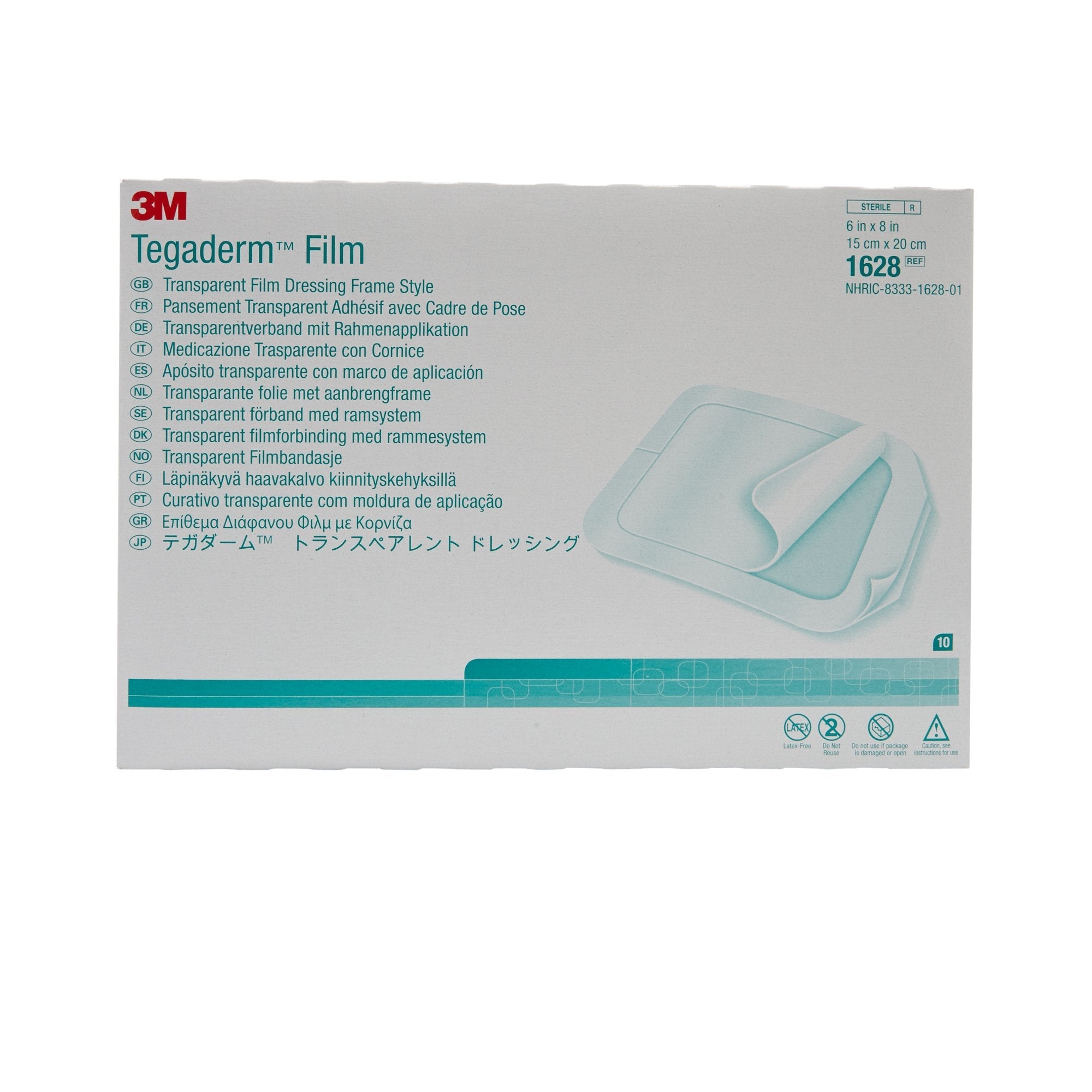 3M Tegaderm Transparent Film Dressing, Sterile 6x8" - Medical Supply