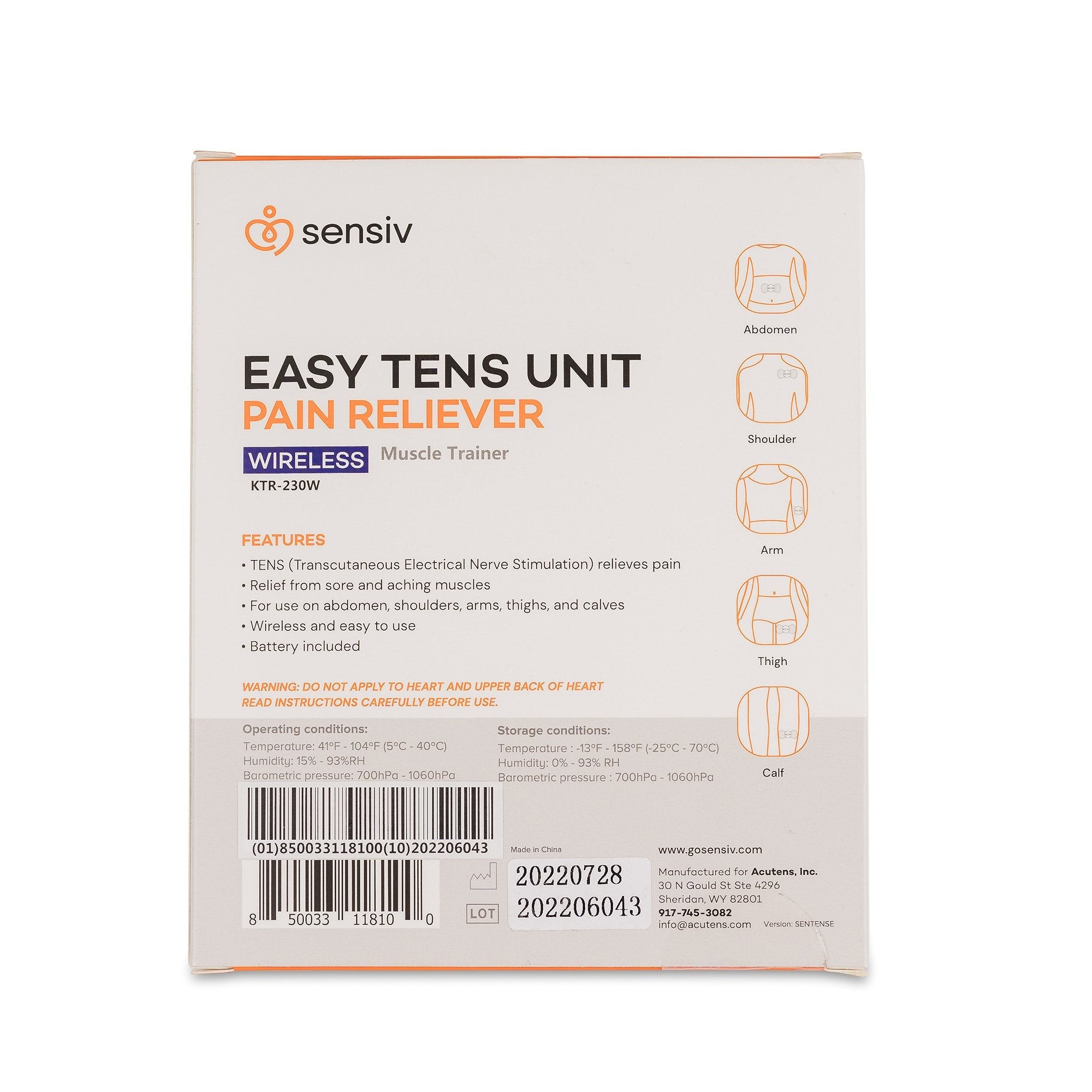 Sensiv Easy Relief TENS Unit (30 Units)