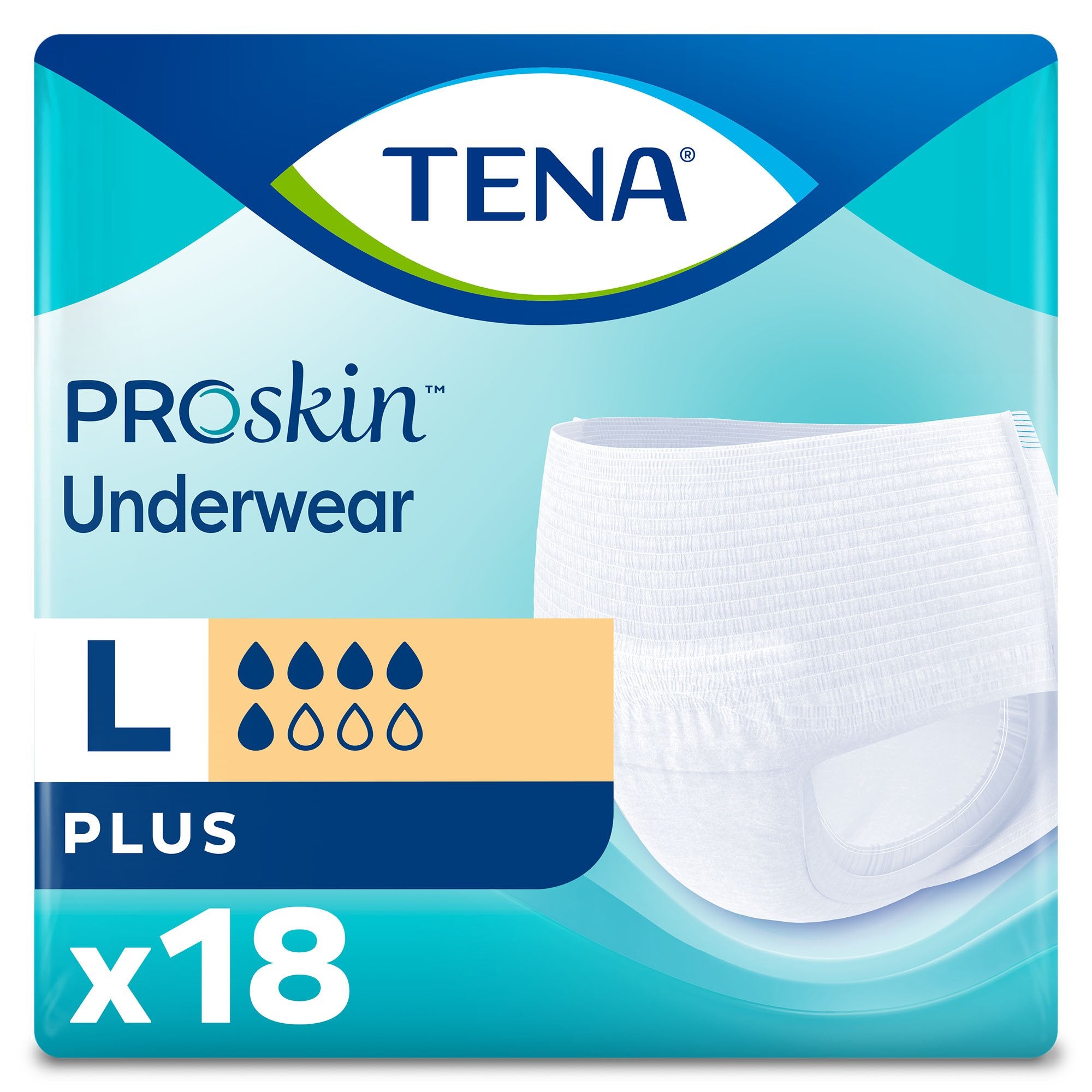 TENA® ProSkin™ Plus Large Breathable Adult Absorbent Underwear - 18 Pack