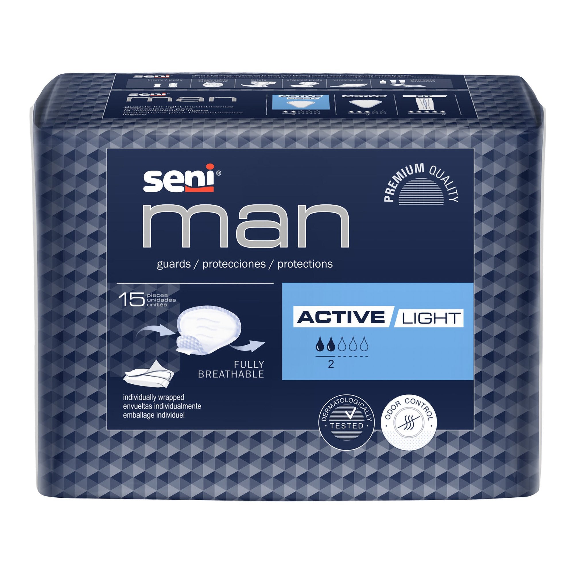 Seni® Man Active Light Guards (90 Units)