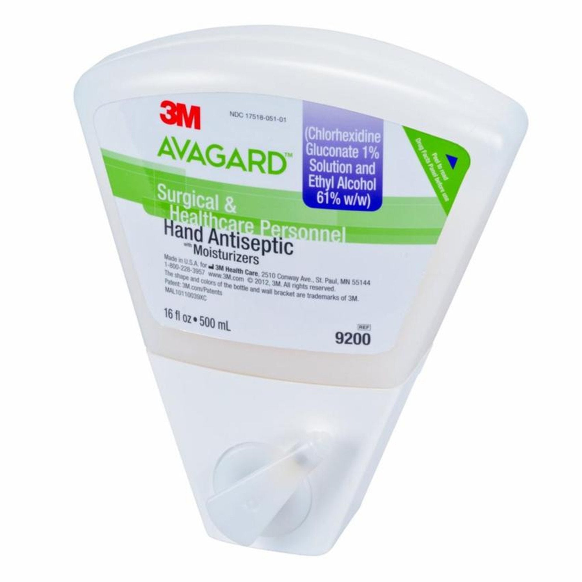 3M Avagard Surgical Scrub Dispenser Refill Bottle, 1% Chlorhexidine Gluconate, 61% Ethyl Alcohol (1 Unit)