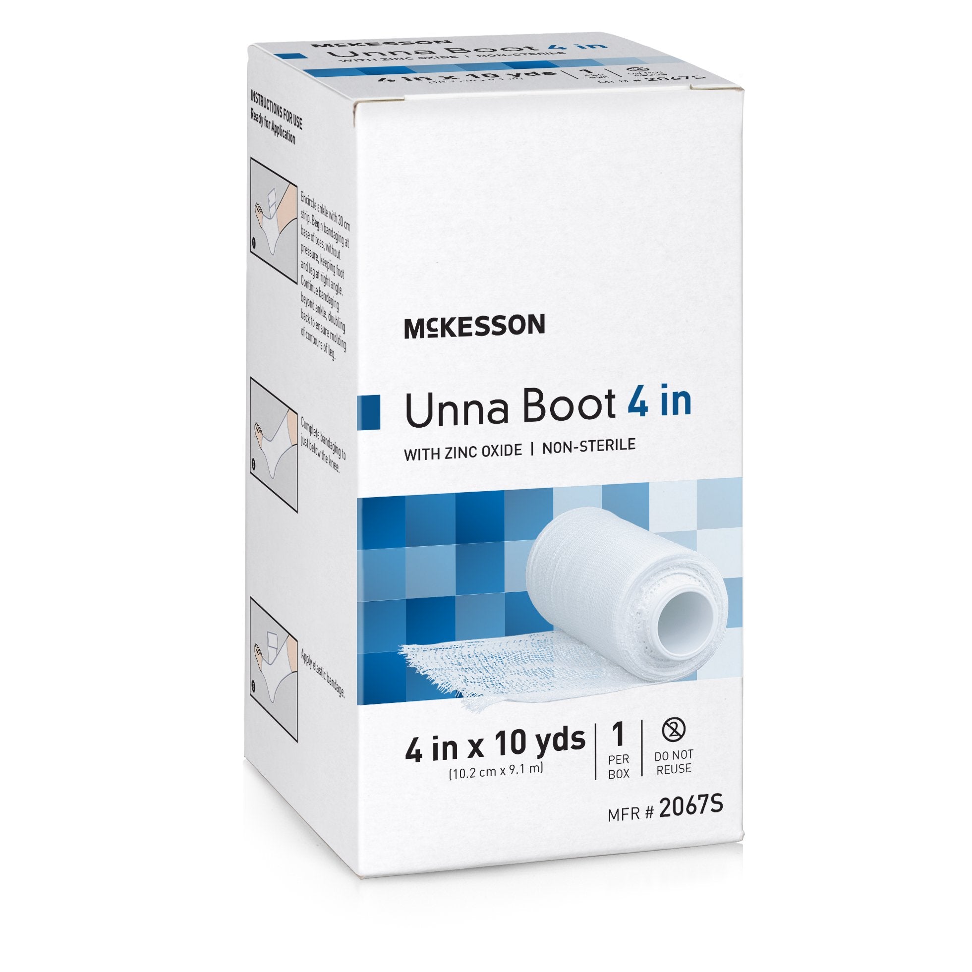 McKesson Zinc Oxide Unna Boot Compression Wrap, 4"x10yd - Single Unit