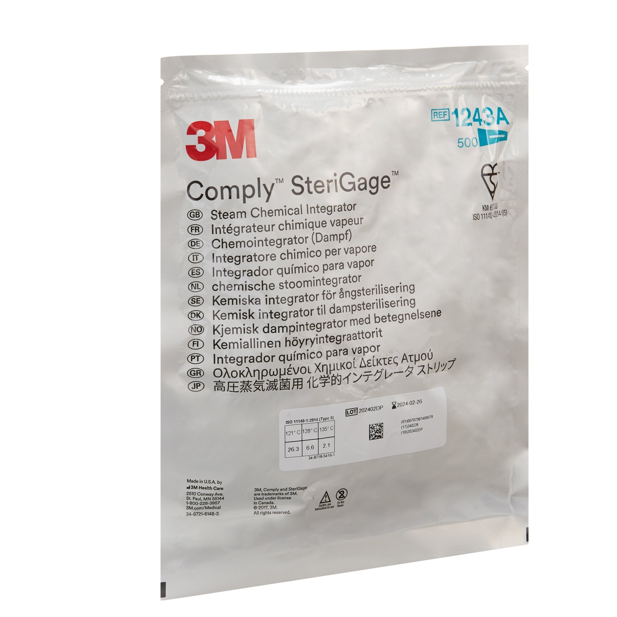 3M™ Comply™ SteriGage Chemical Integrator, Steam (2 Units)