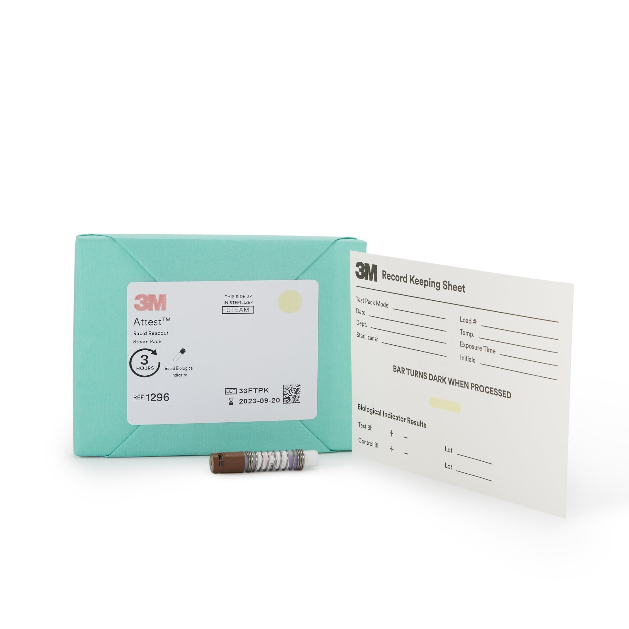 3M™ Attest™ Rapid Readout Sterilization Biological Indicator Pack (25 Units)