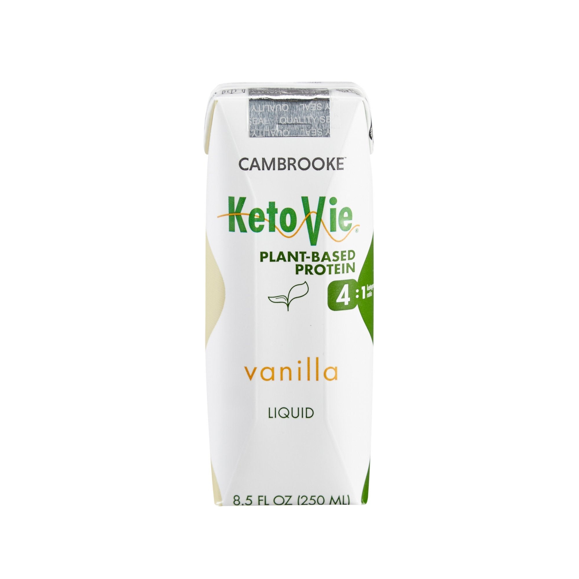 Oral Supplement KetoVie® 4:1 Plant-Based Protein Vanilla Flavor Liquid 8.5 oz. Carton (30 Units)