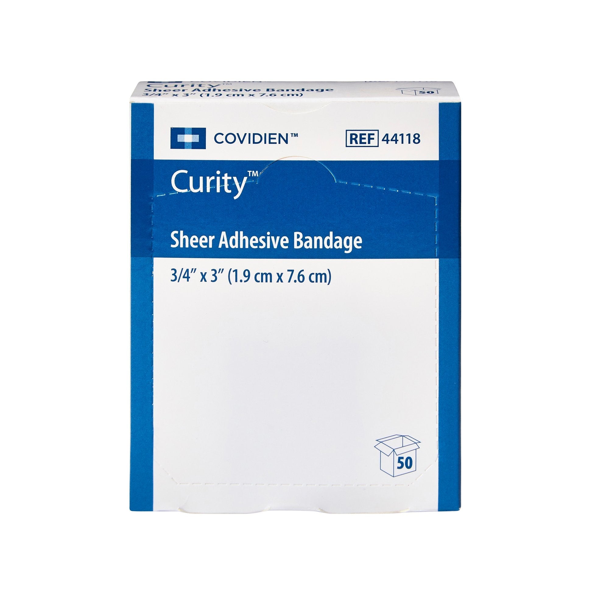 Curity™ Sheer Adhesive Strip, ¾ x 3 Inch (50 Units)