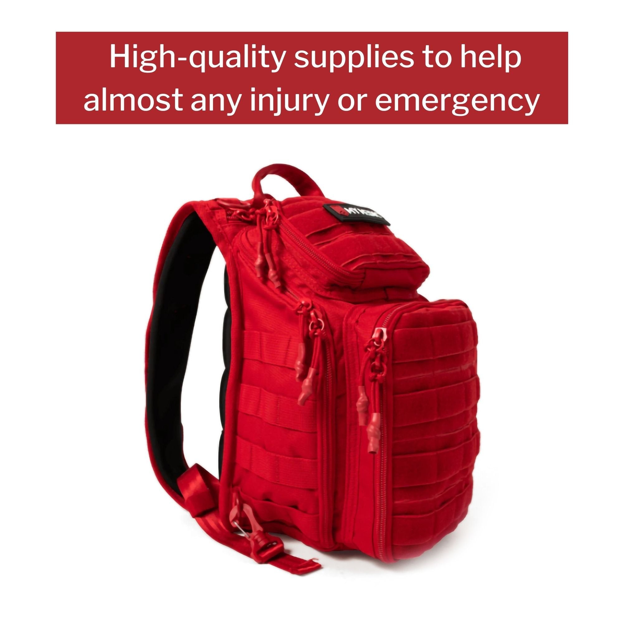 My Medic Recon First Aid Kit Backpack with Emergency Medical Supplies - Red (1 Unit)