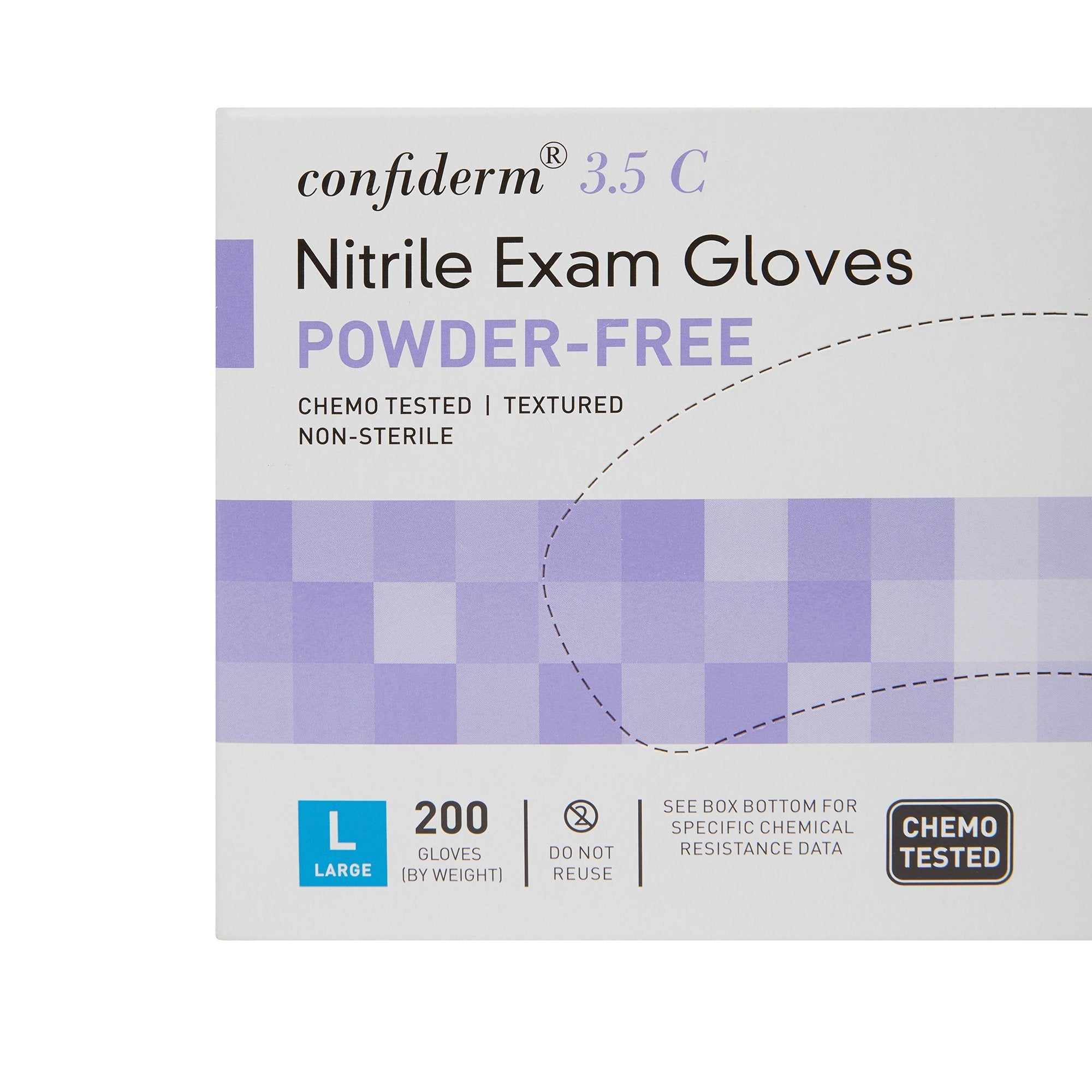 McKesson Confiderm® 3.5C Nitrile Exam Gloves, Large, Blue - 200 Pack