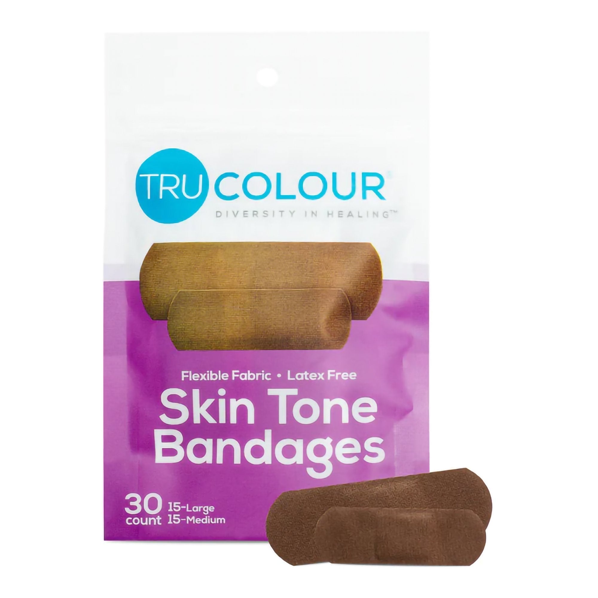 TruColour® Dark Brown Adhesive Strip, 1 x 3 Inch (30 Units)