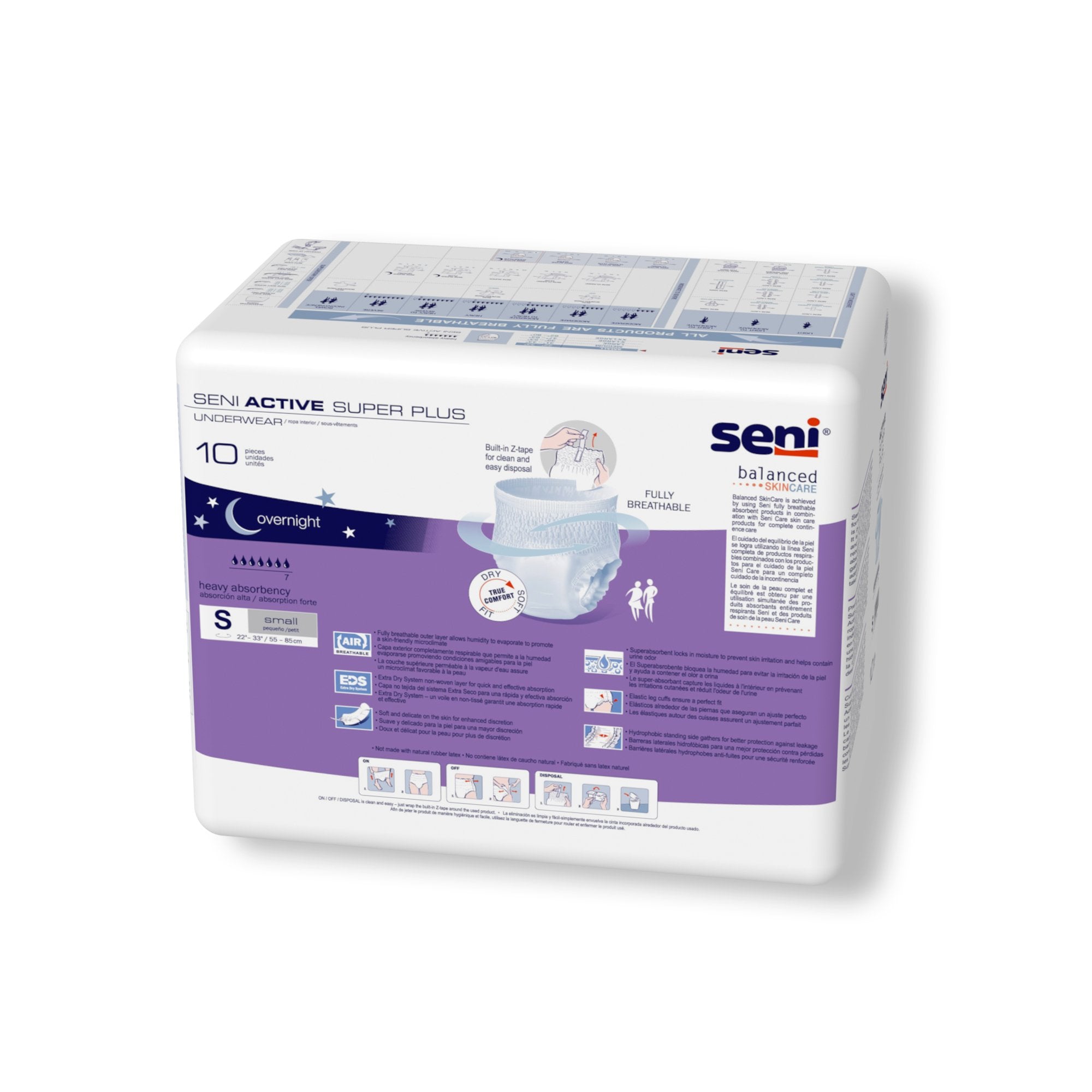 Seni® Active Super Plus Heavy Absorbent Underwear, Small (10 Units)