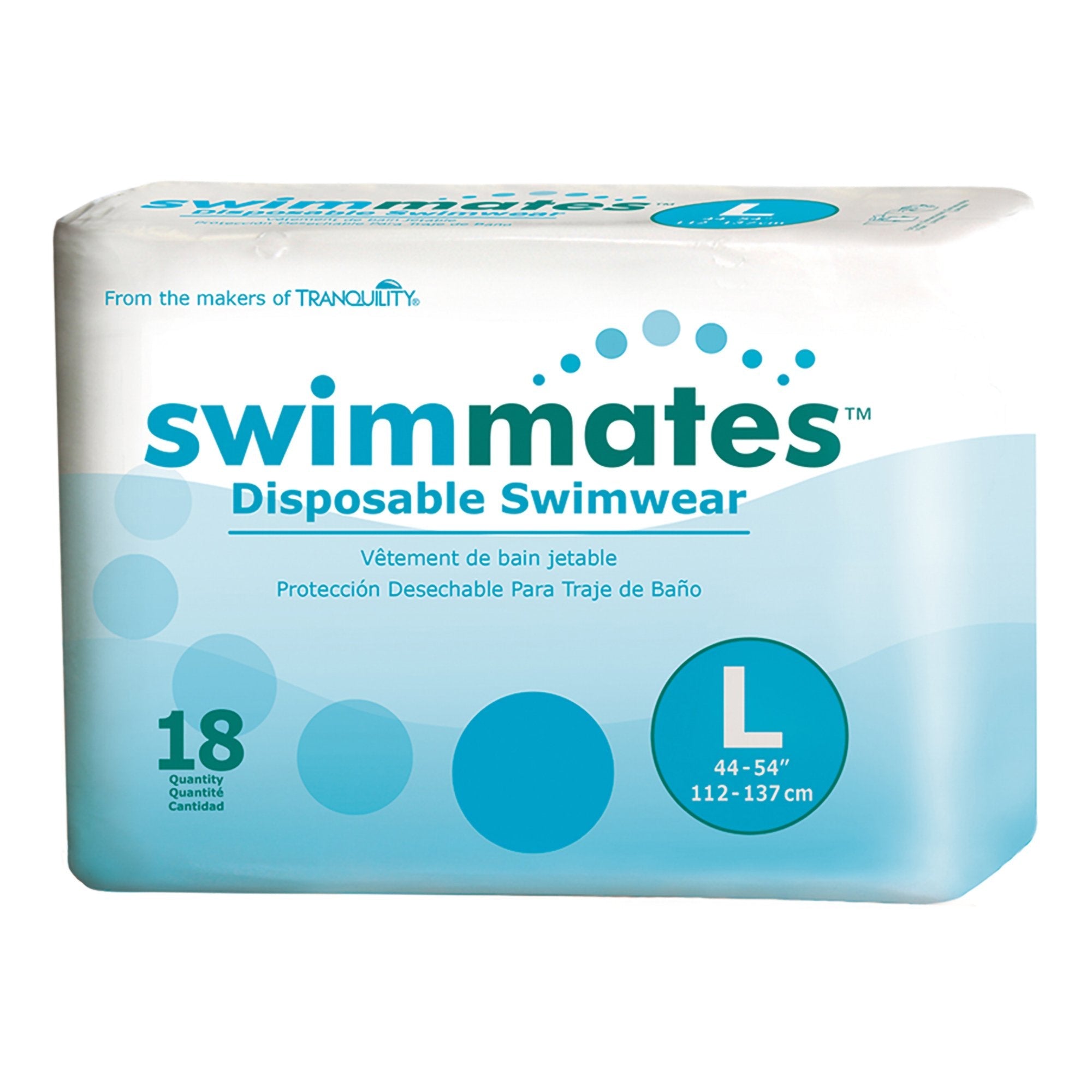 Swimmates™ Bowel Containment Swim Brief, Large (72 Units)