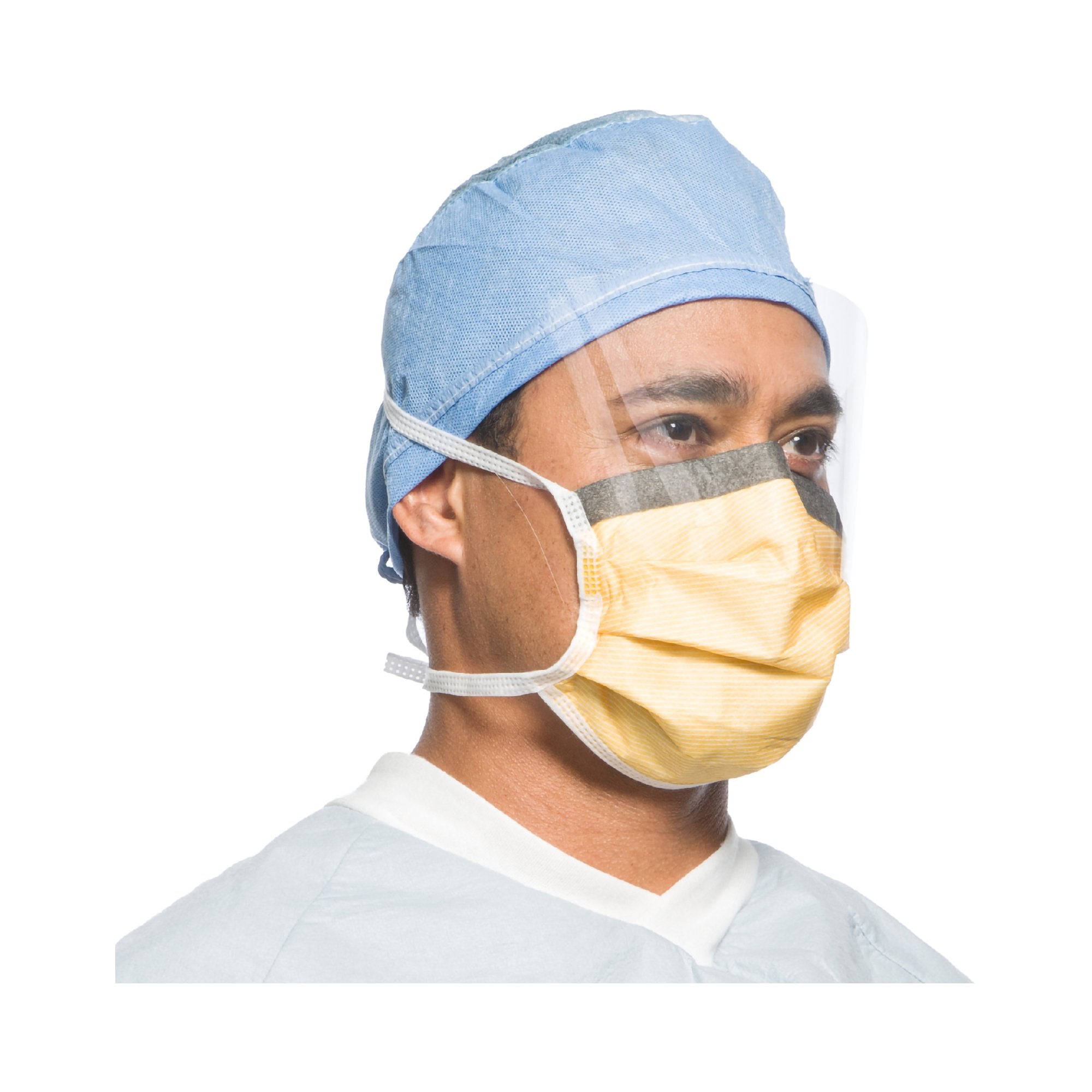 FluidShield® Surgical Mask with Eye Shield (100 Units)