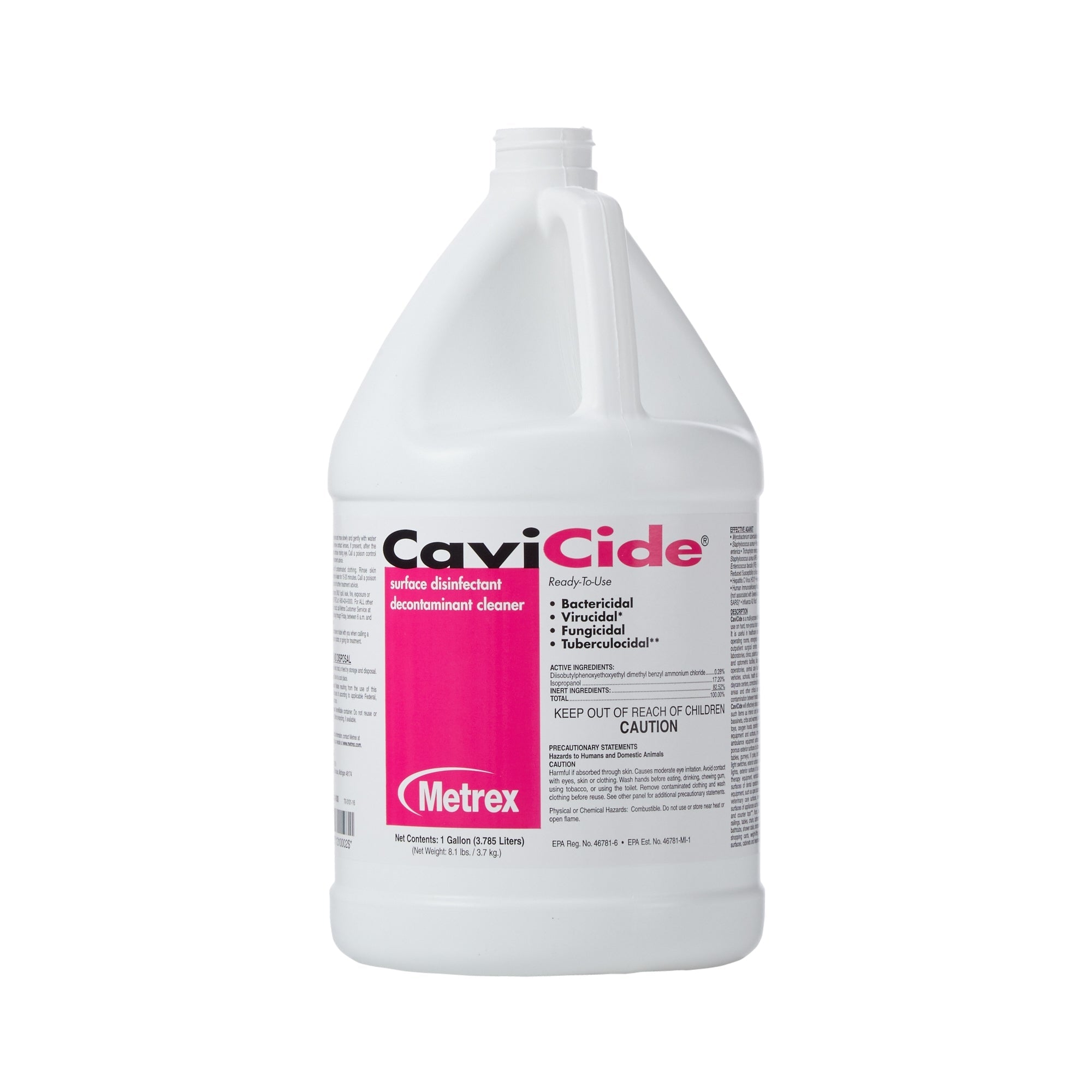 CaviCide Surface Disinfectant - Alcohol-Based Cleaner, 1 Gal Jug (4-Pack)