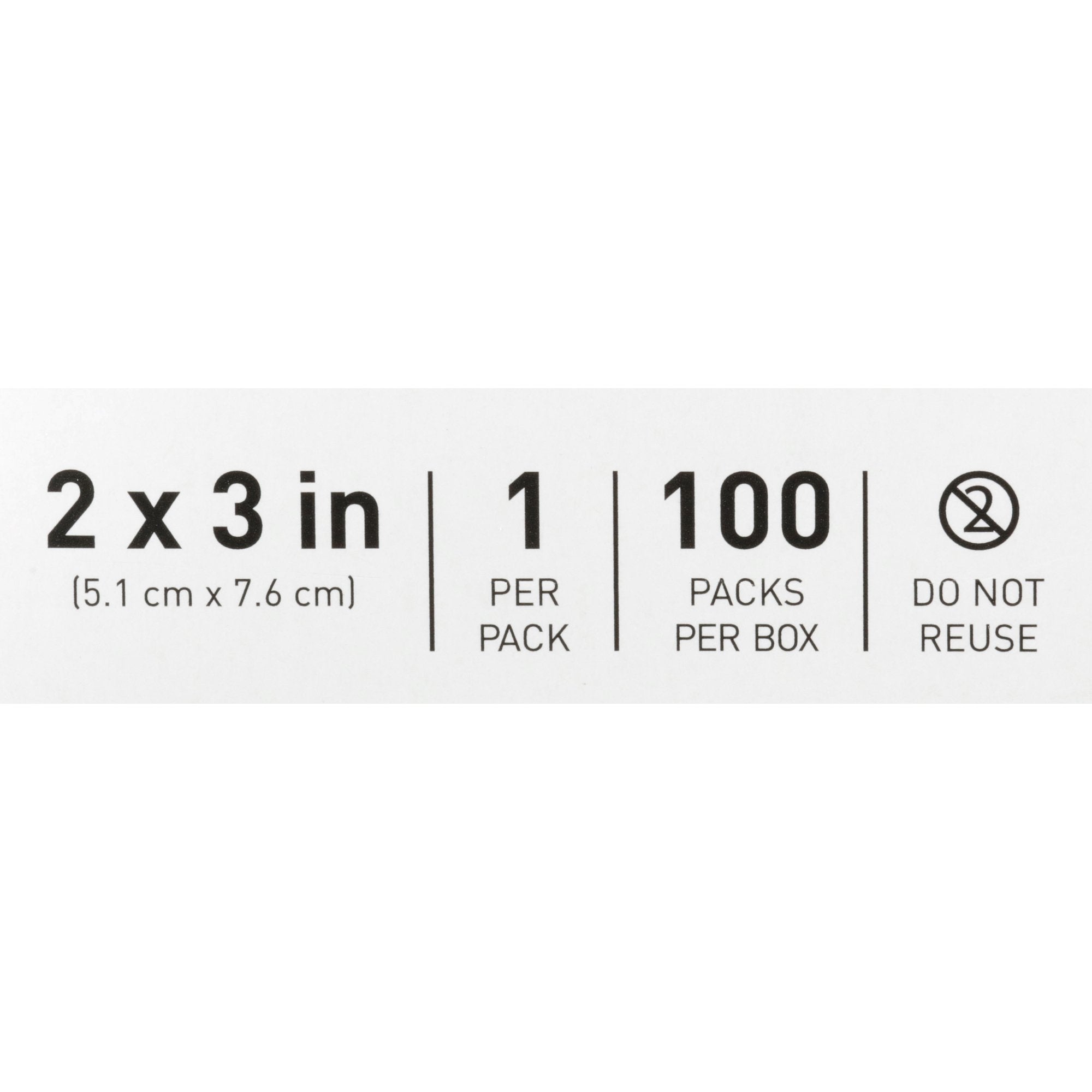 McKesson White Adhesive Dressing, 2 x 3 Inch (100 Units)
