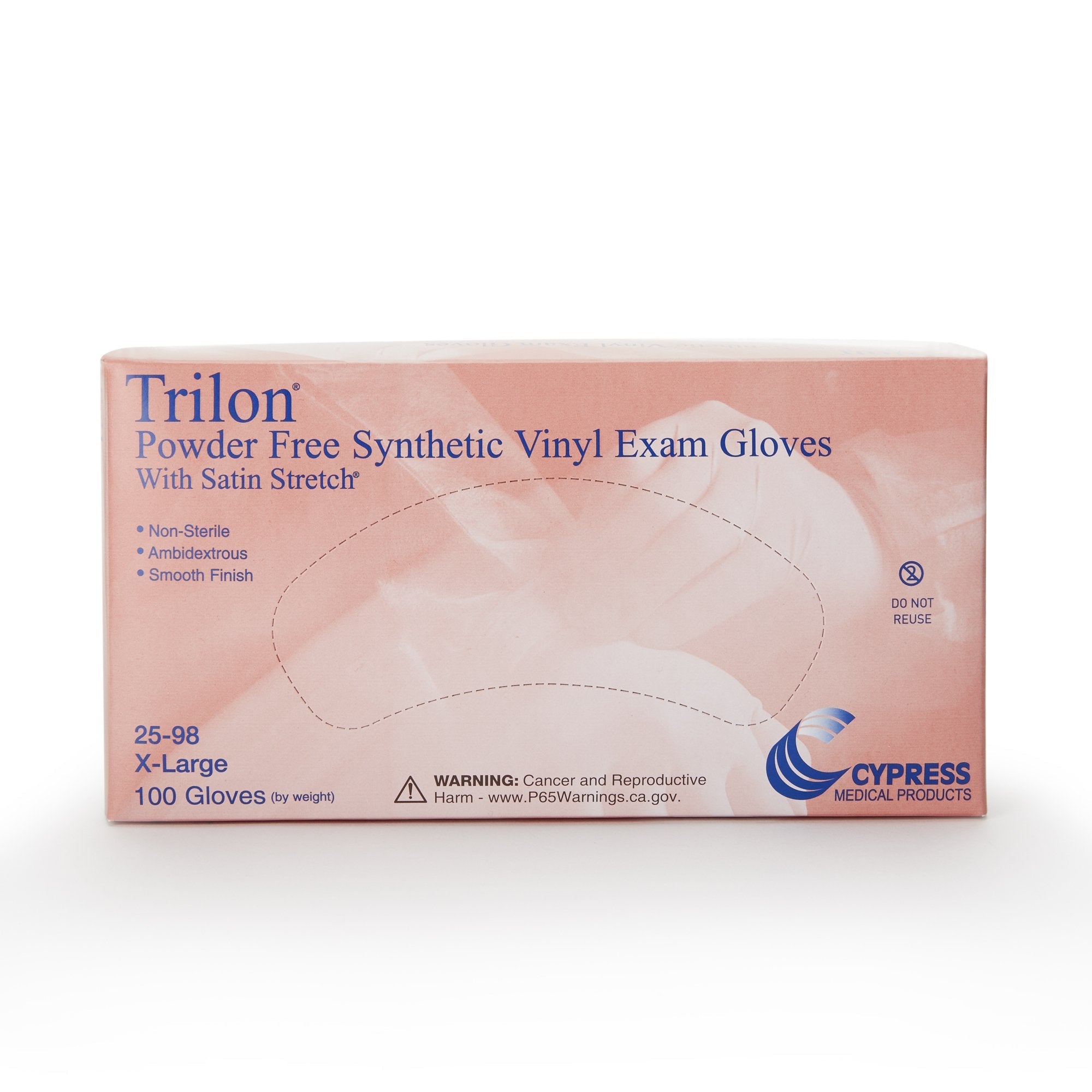 Trilon® Vinyl Exam Glove, Extra Large, Clear (100 Units)